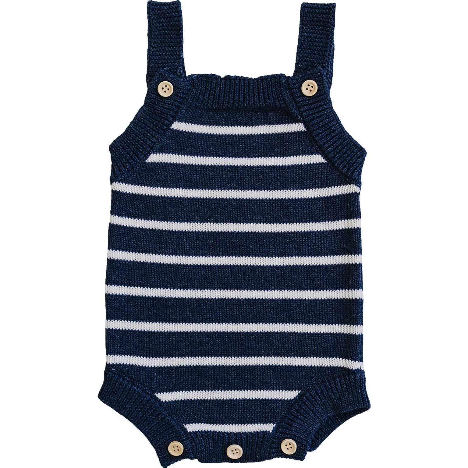 Nautical Stripe Knit Bubble Romper