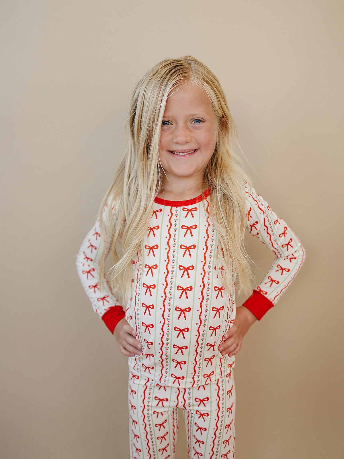 Bamboo Two Piece Set | Christmas Bows
