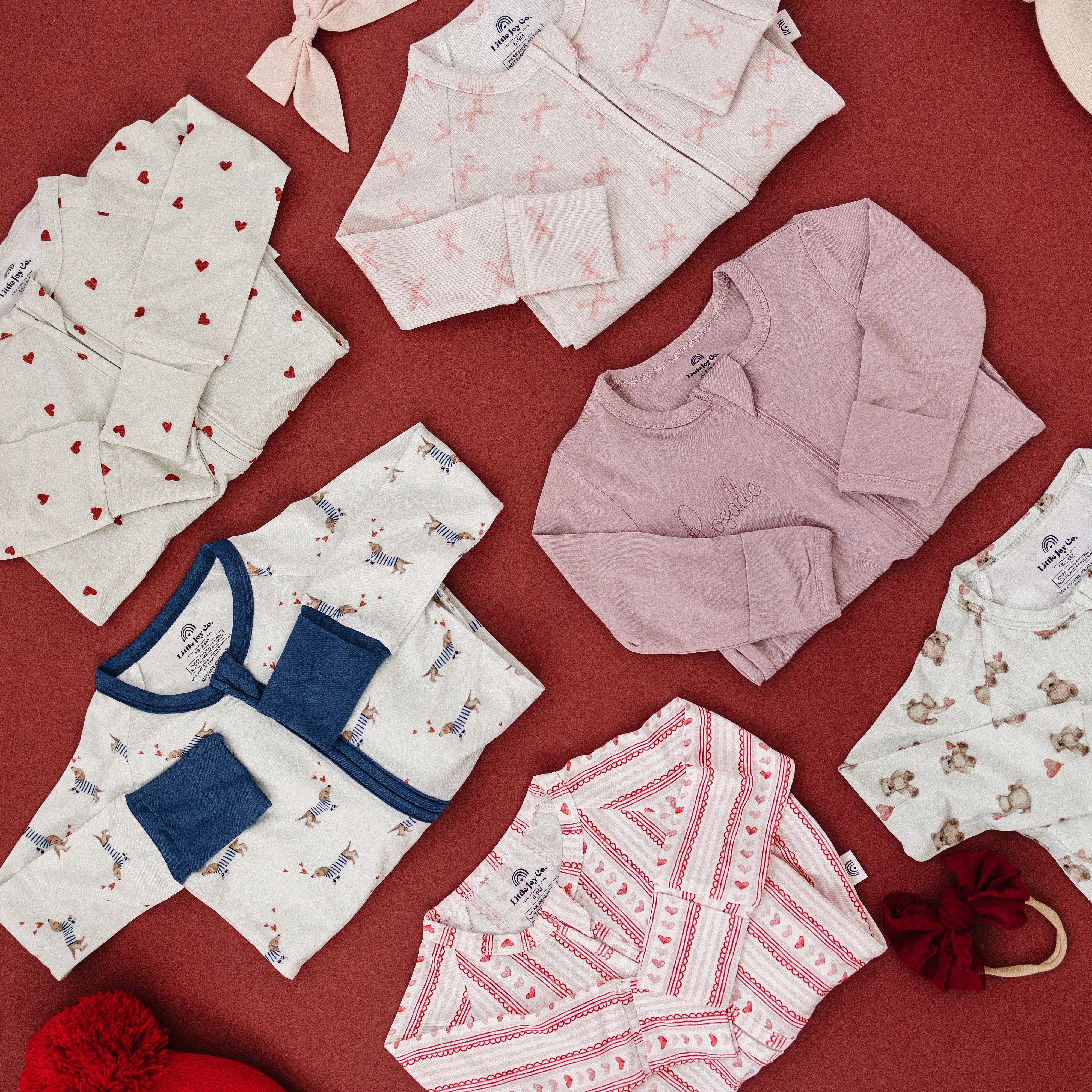 Valentines Teddy Bear 2pc Bamboo Pajamas