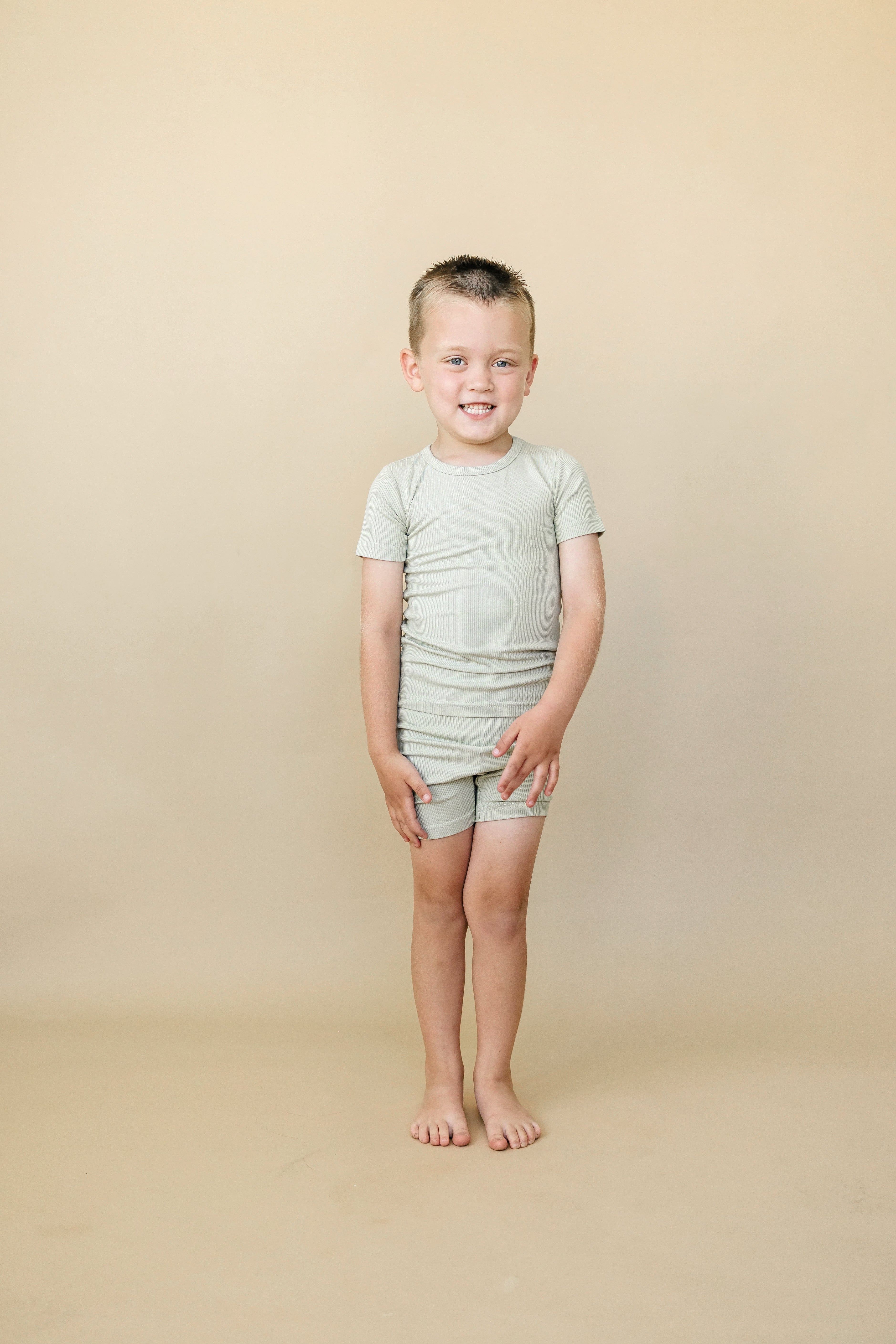 Solid Ribbed Bamboo 2pc Pajamas - more colors