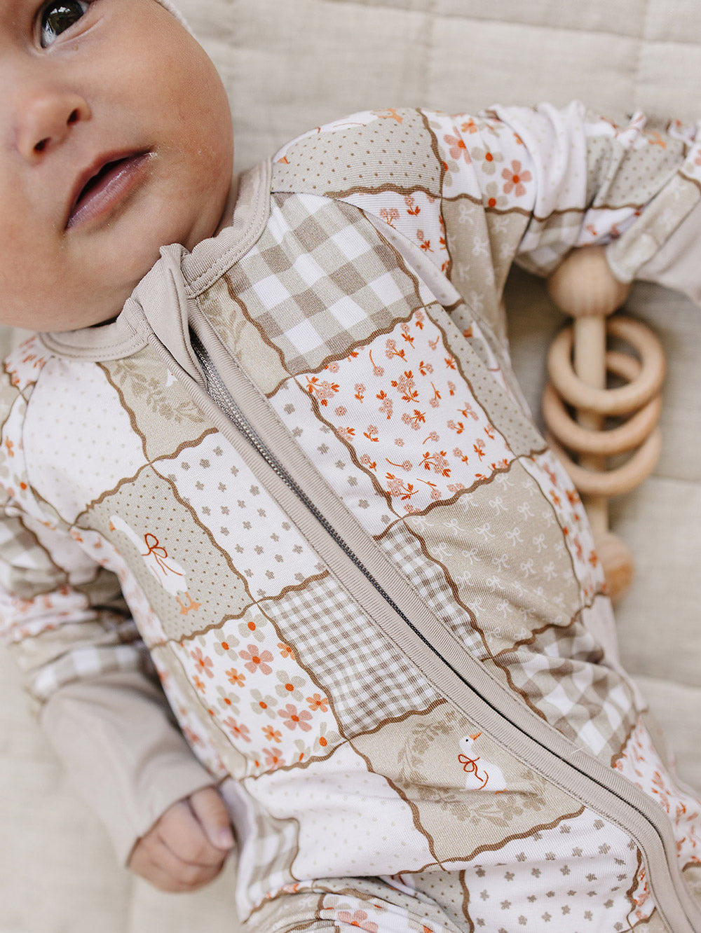 Bamboo Zip Romper | Cottage Goose
