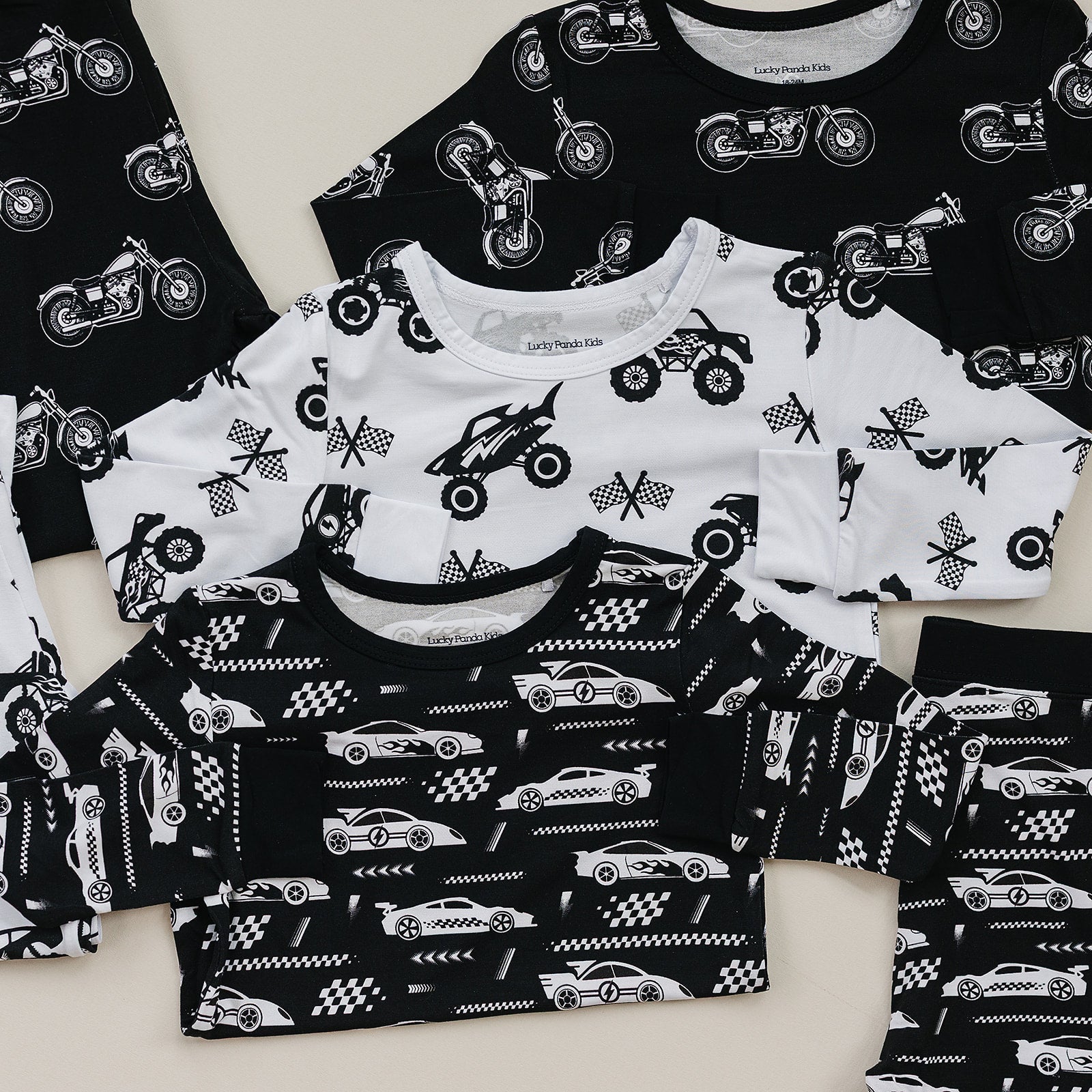 Bamboo Two Piece Set | Born to Ride Black