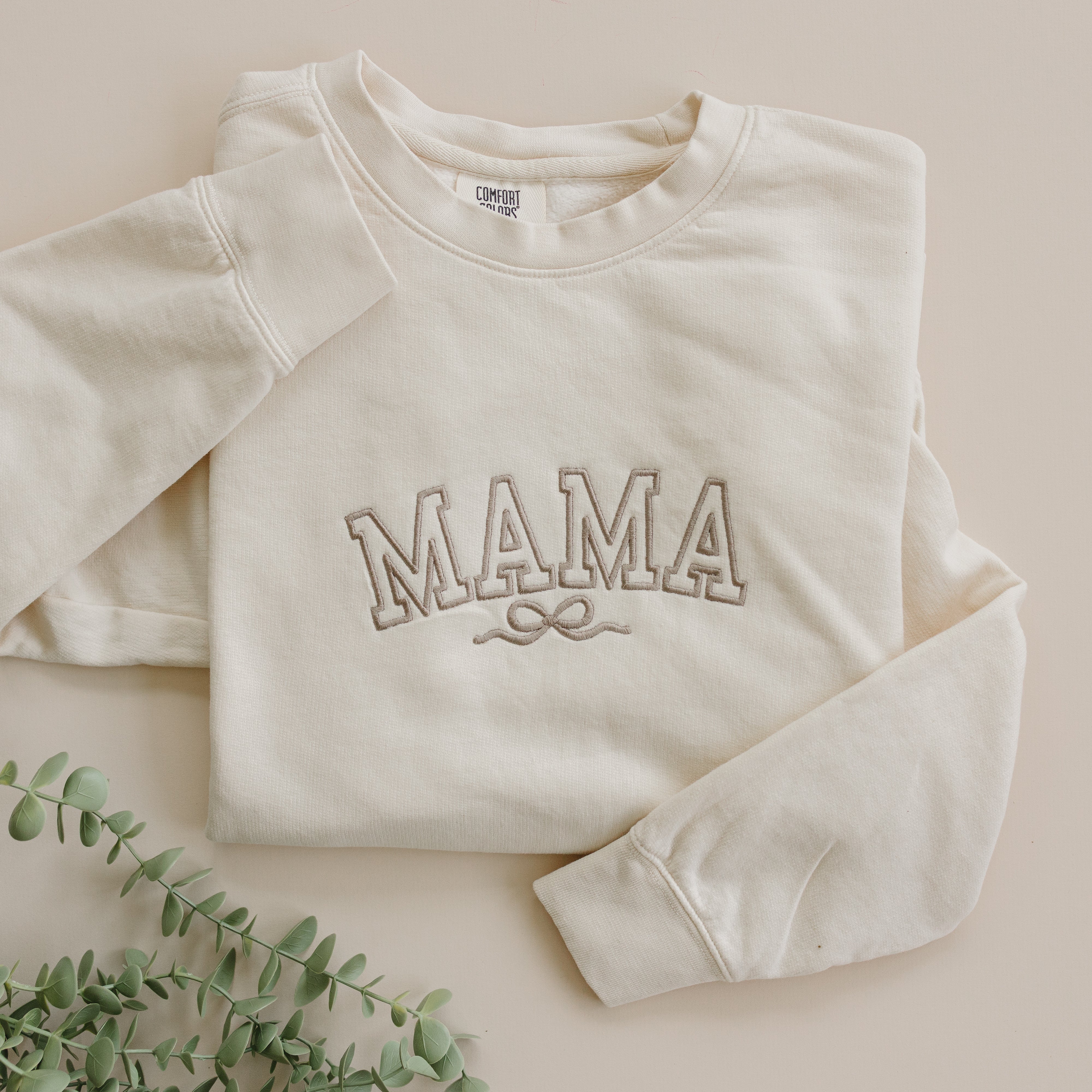 Custom Embroidered Adult Comfort Colors Sweatshirt - Mama or Mother's Day Designs