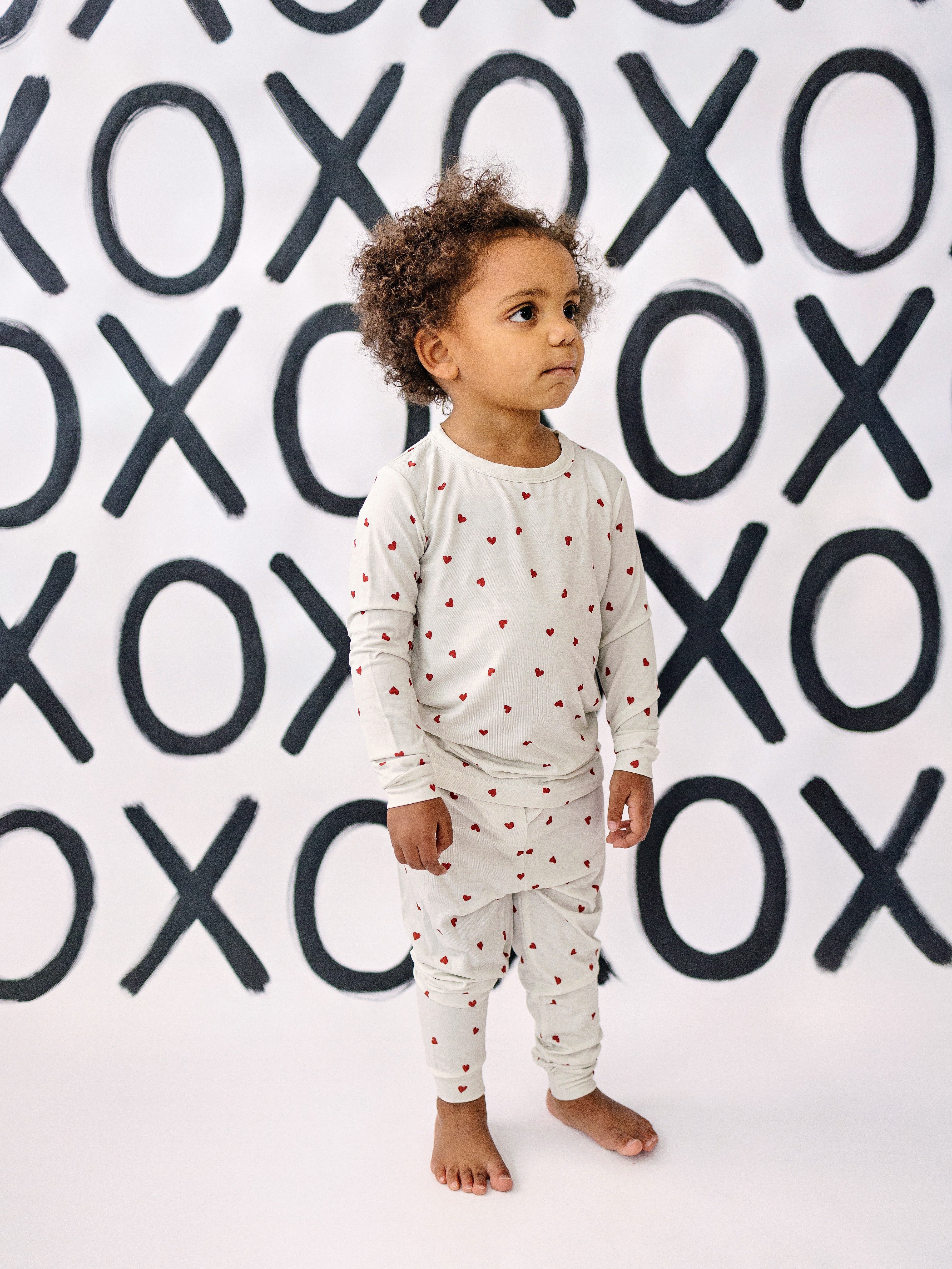 Tiny Hearts 2pc Bamboo Pajama Set