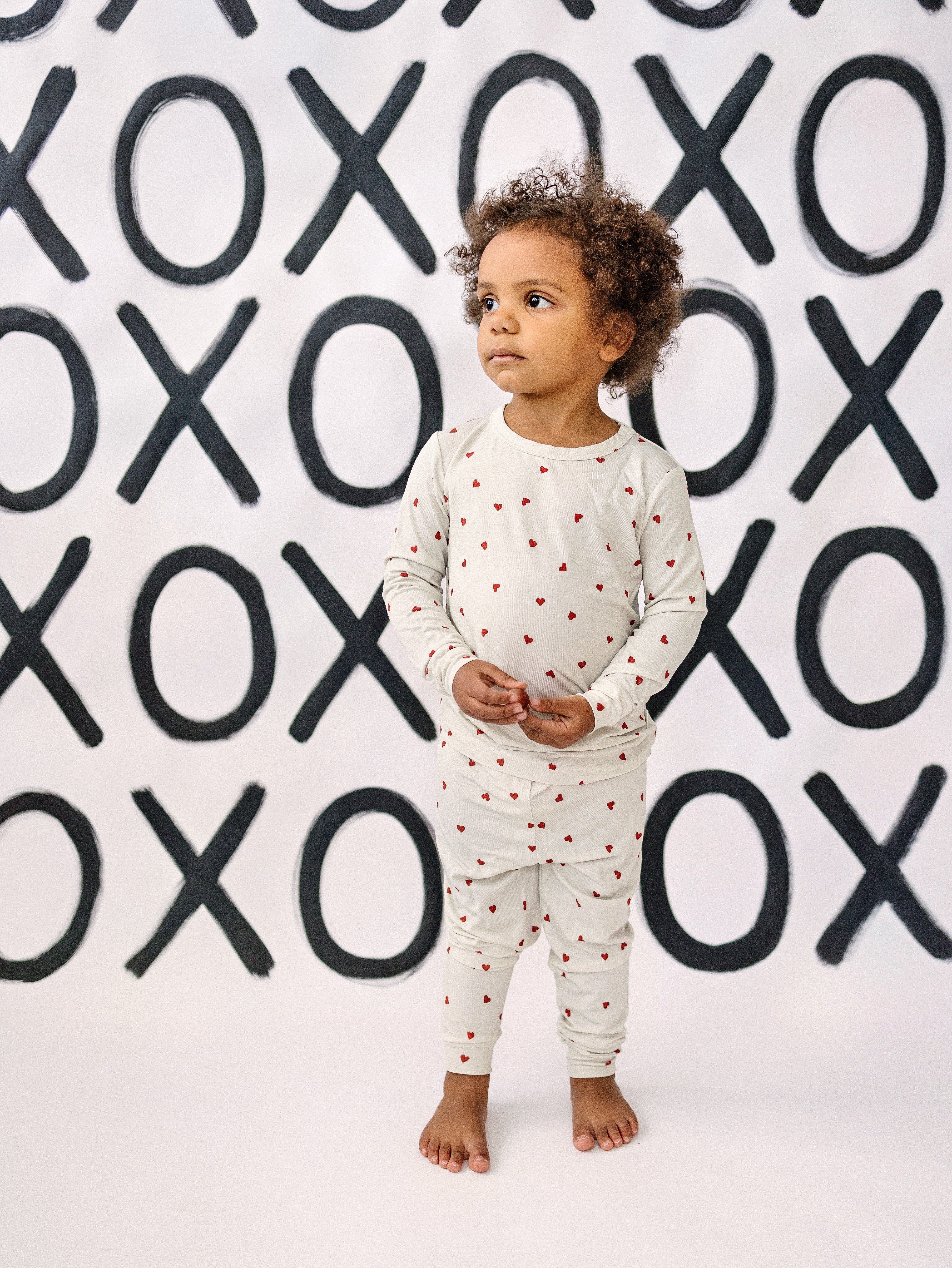 Tiny Hearts 2pc Bamboo Pajama Set