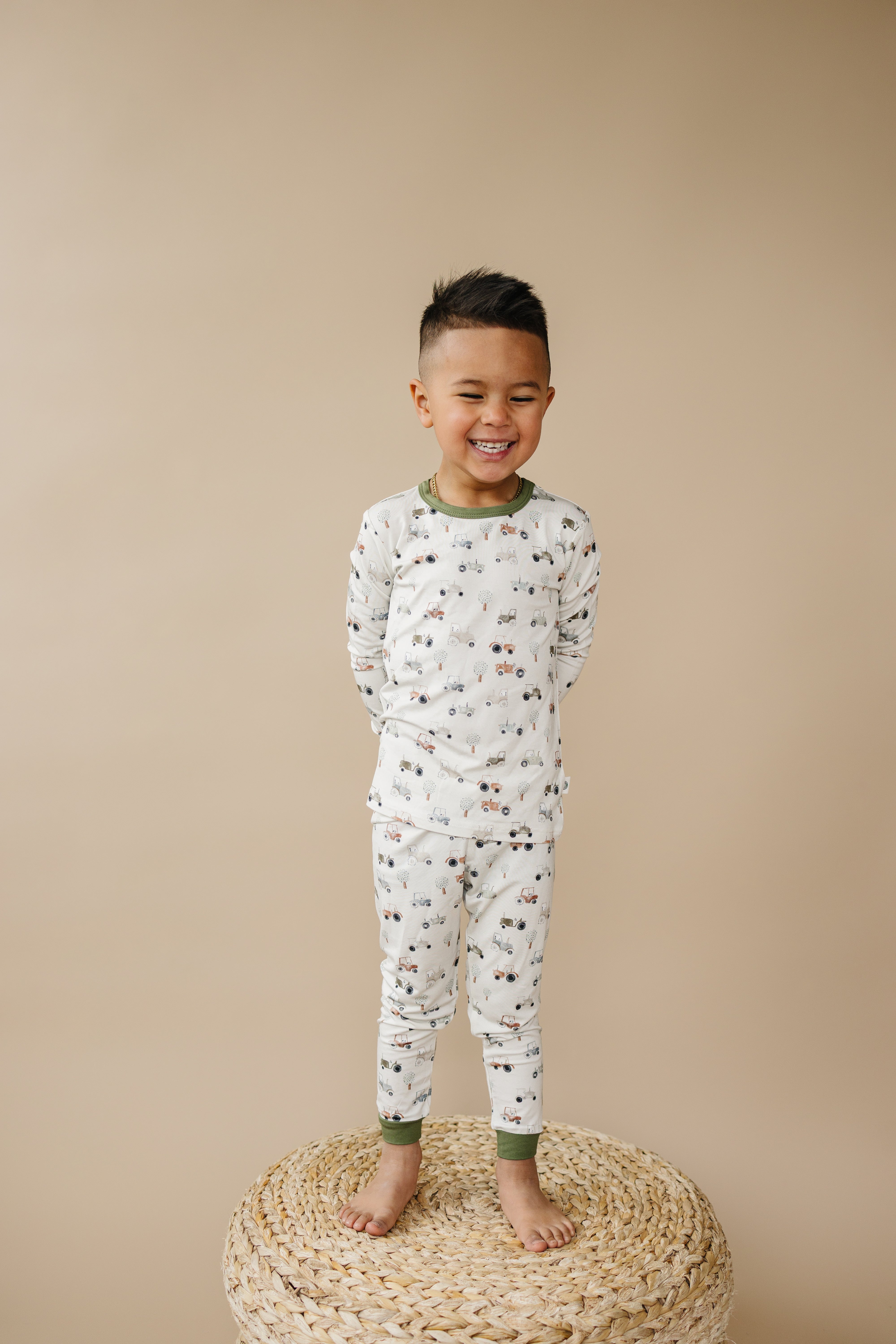 Tiny Tractors 2pc Bamboo Pajama Set