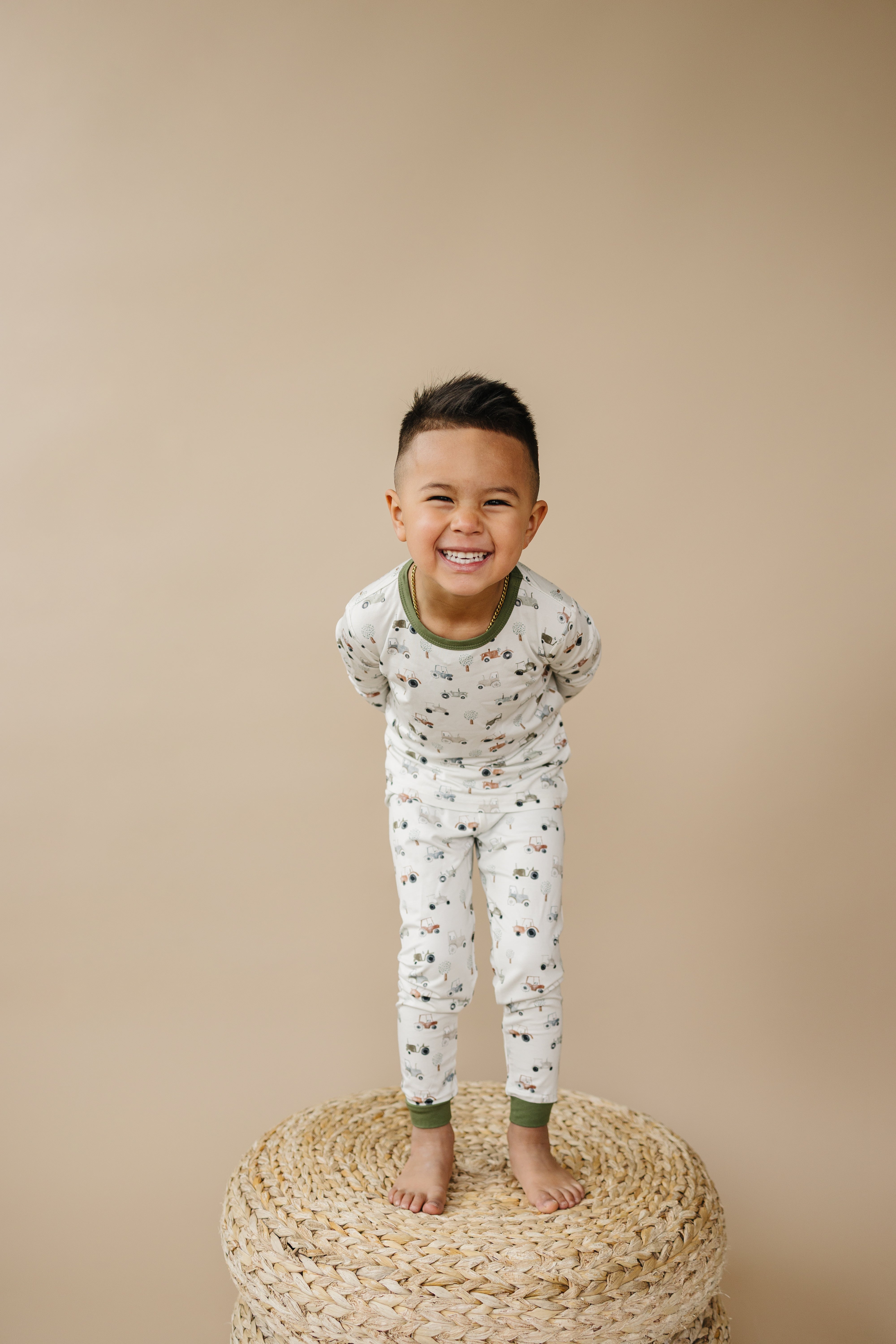 Tiny Tractors 2pc Bamboo Pajama Set