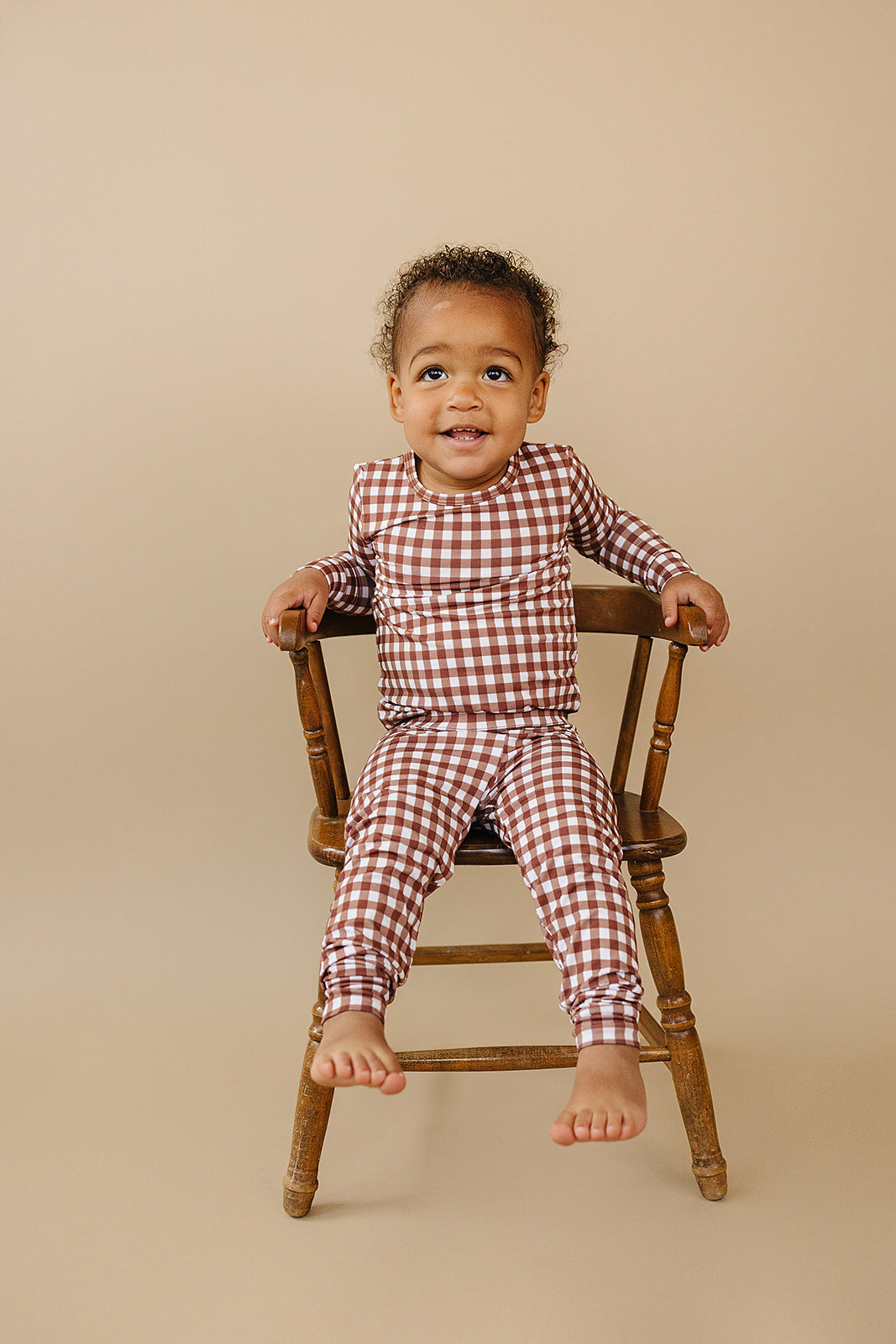 Bamboo Two Piece Set | Chocolate Gingham
