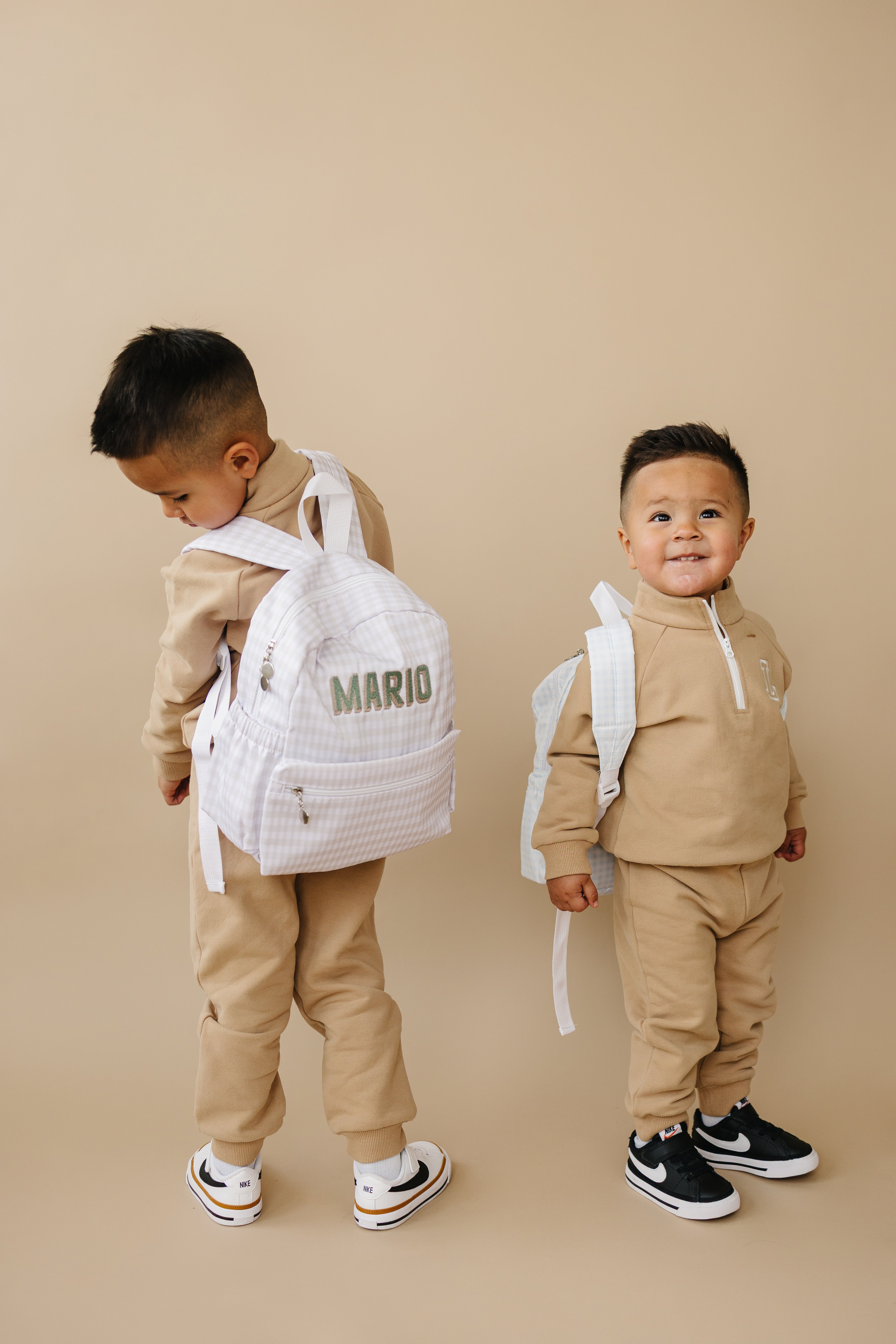 Custom Embroidered Gingham Toddler Backpack - More Colors