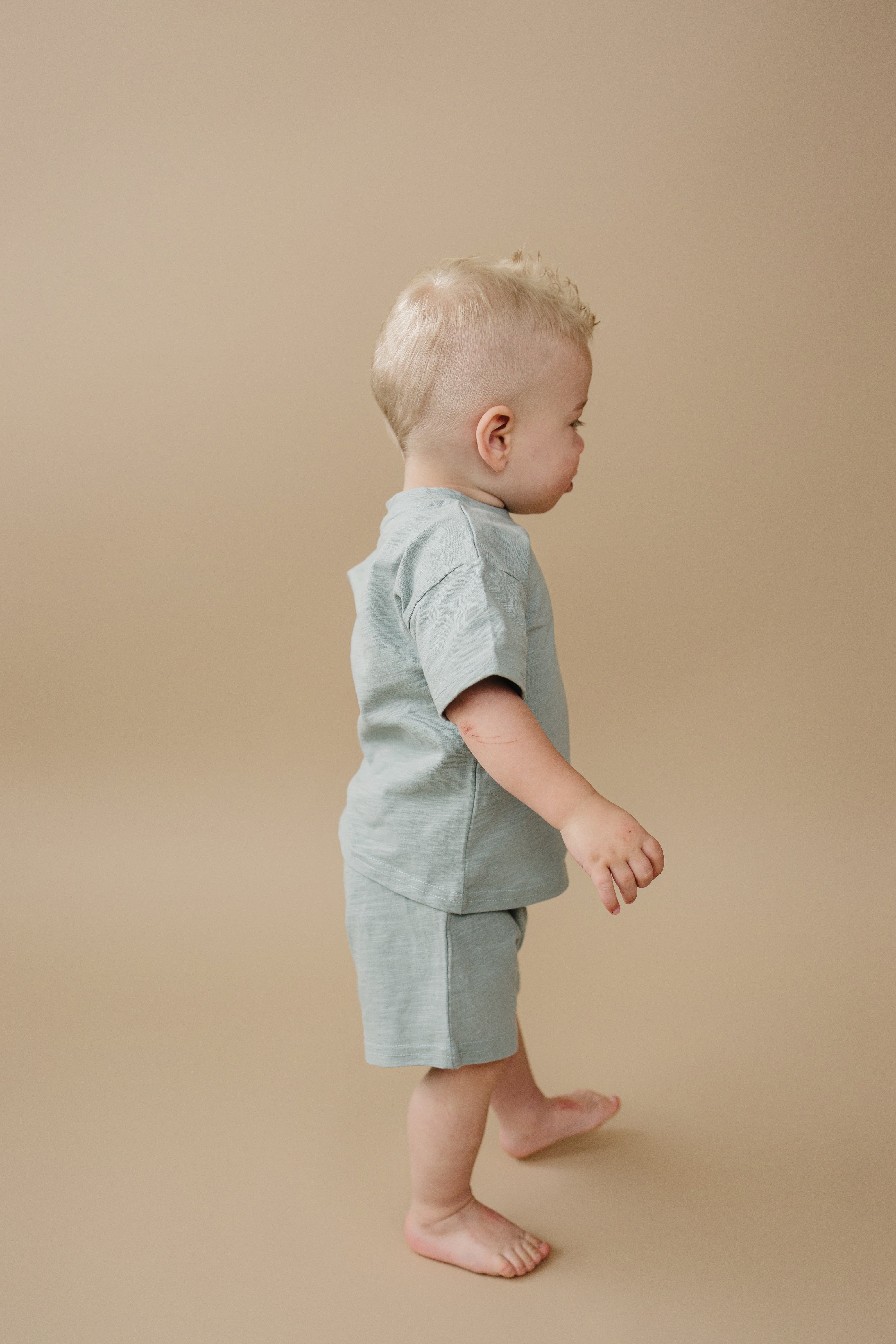 Custom Embroidered Organic Cotton Shorts Set - more colors
