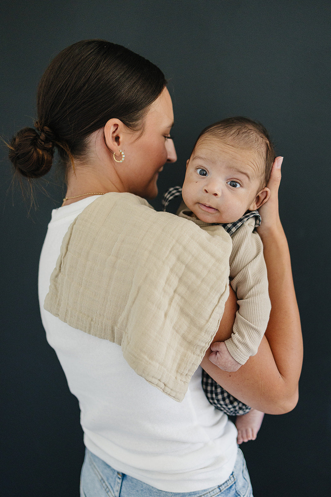 Oatmeal Muslin Burp Cloth  Mebie Baby   