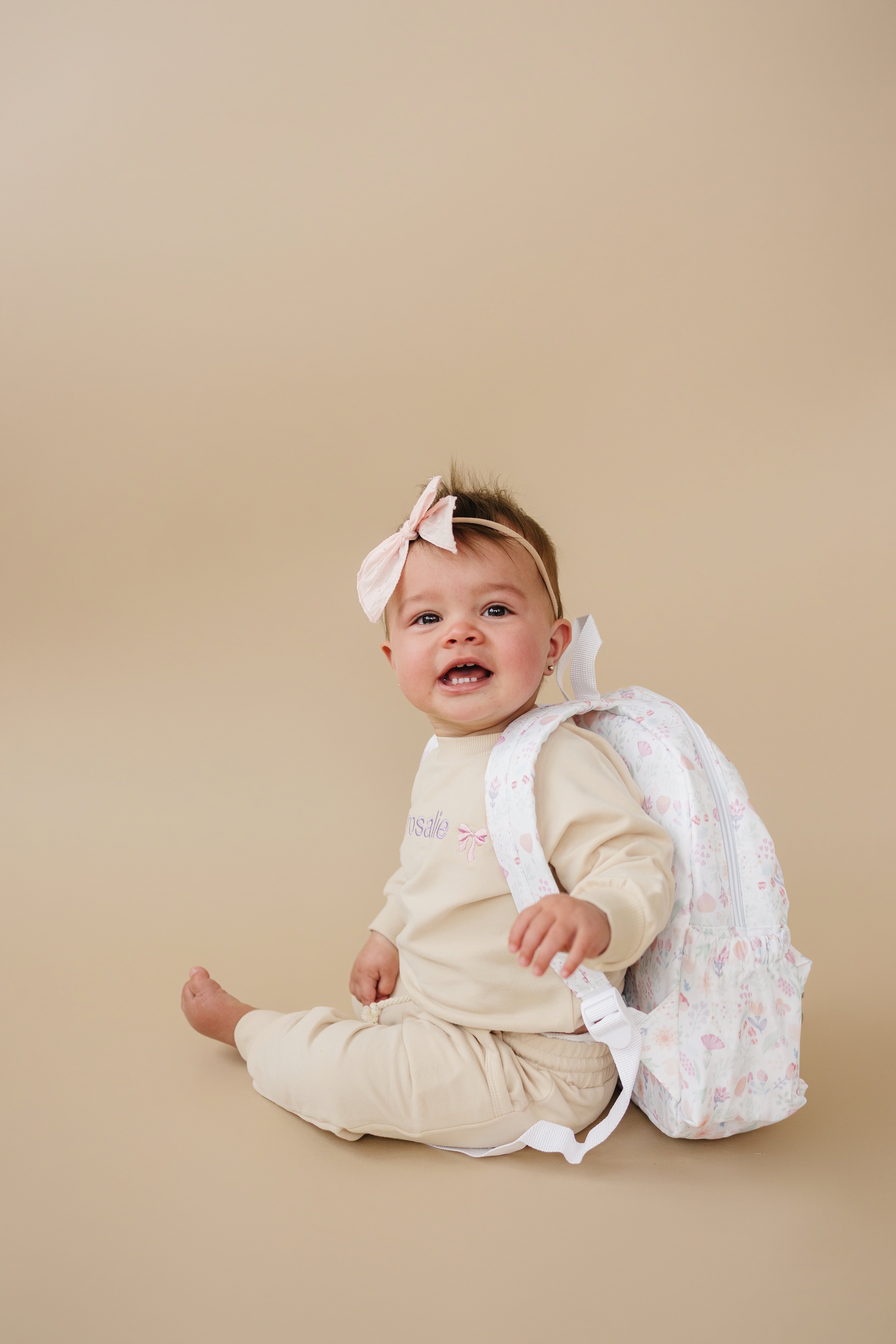 Custom Embroidered Floral Toddler Backpack