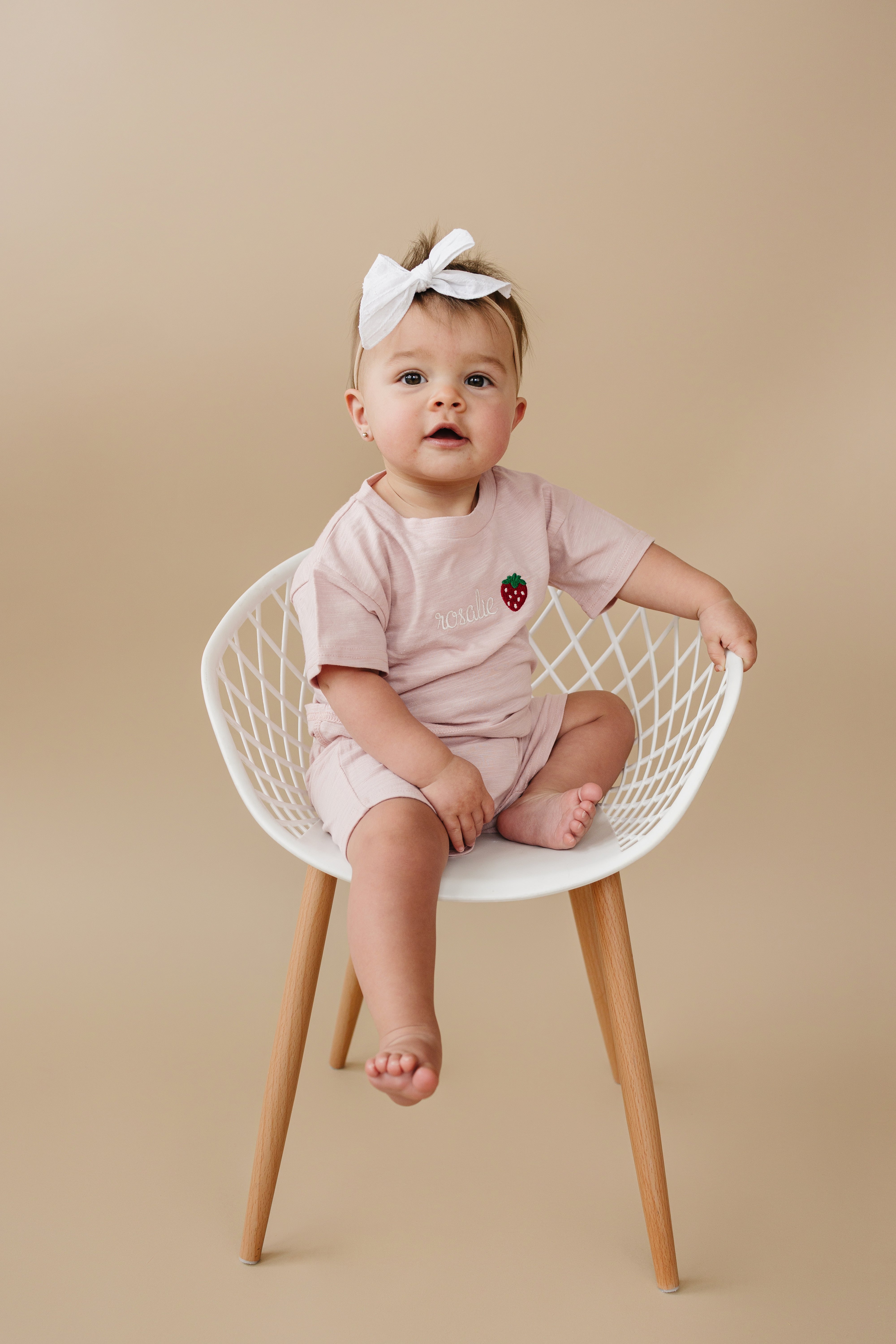 Custom Embroidered Organic Cotton Shorts Set - more colors