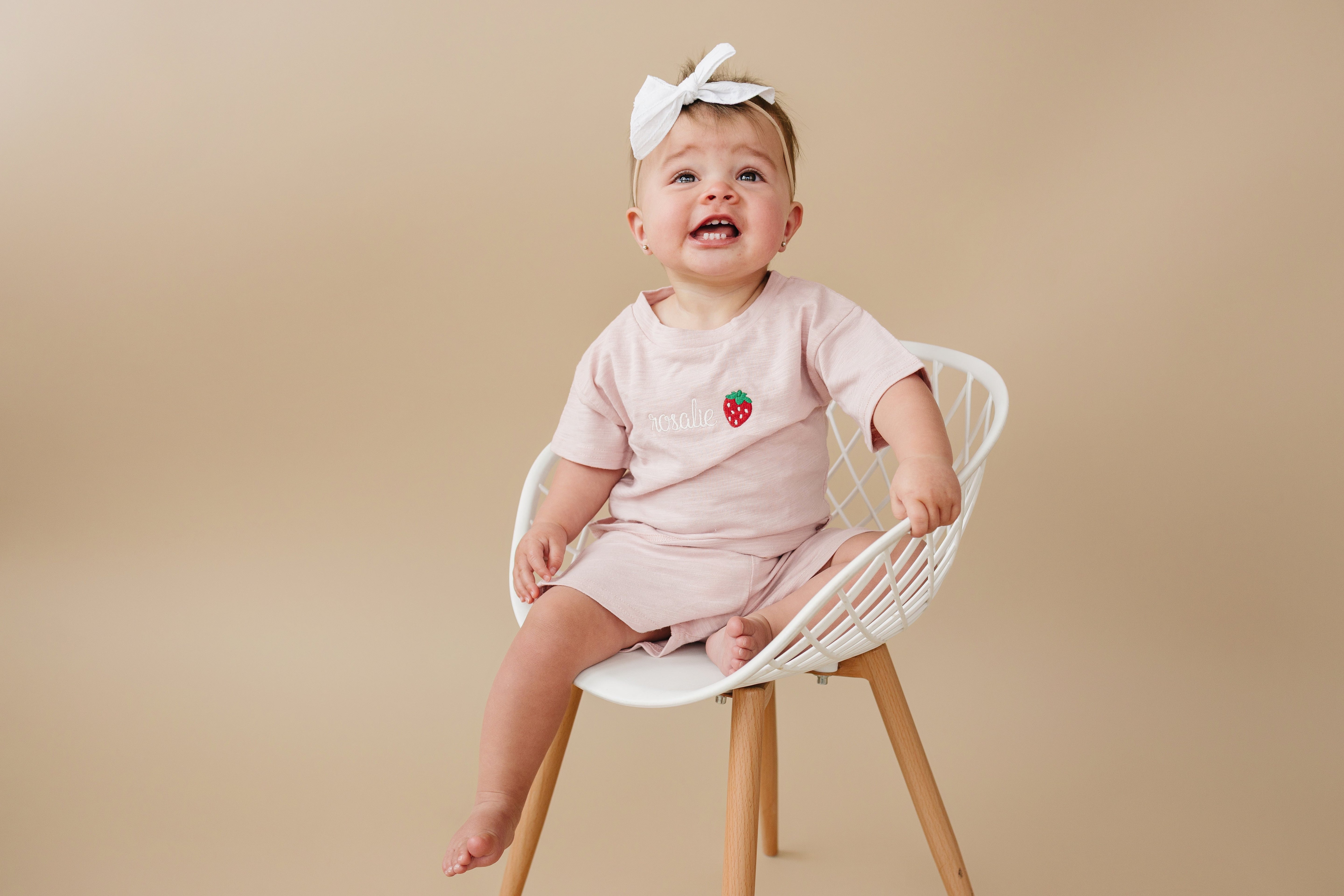 Custom Embroidered Organic Cotton Shorts Set - more colors