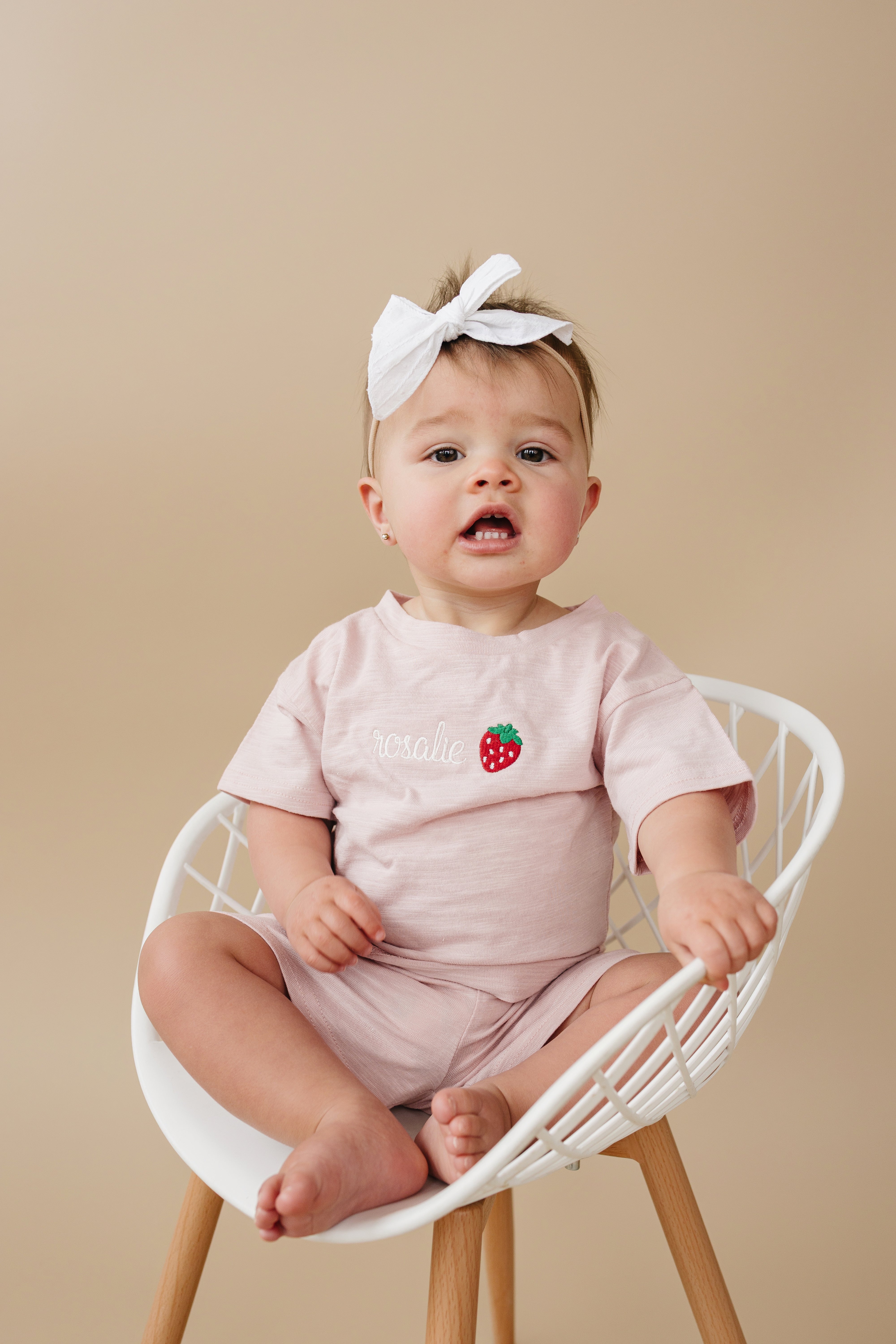Custom Embroidered Organic Cotton Shorts Set - more colors