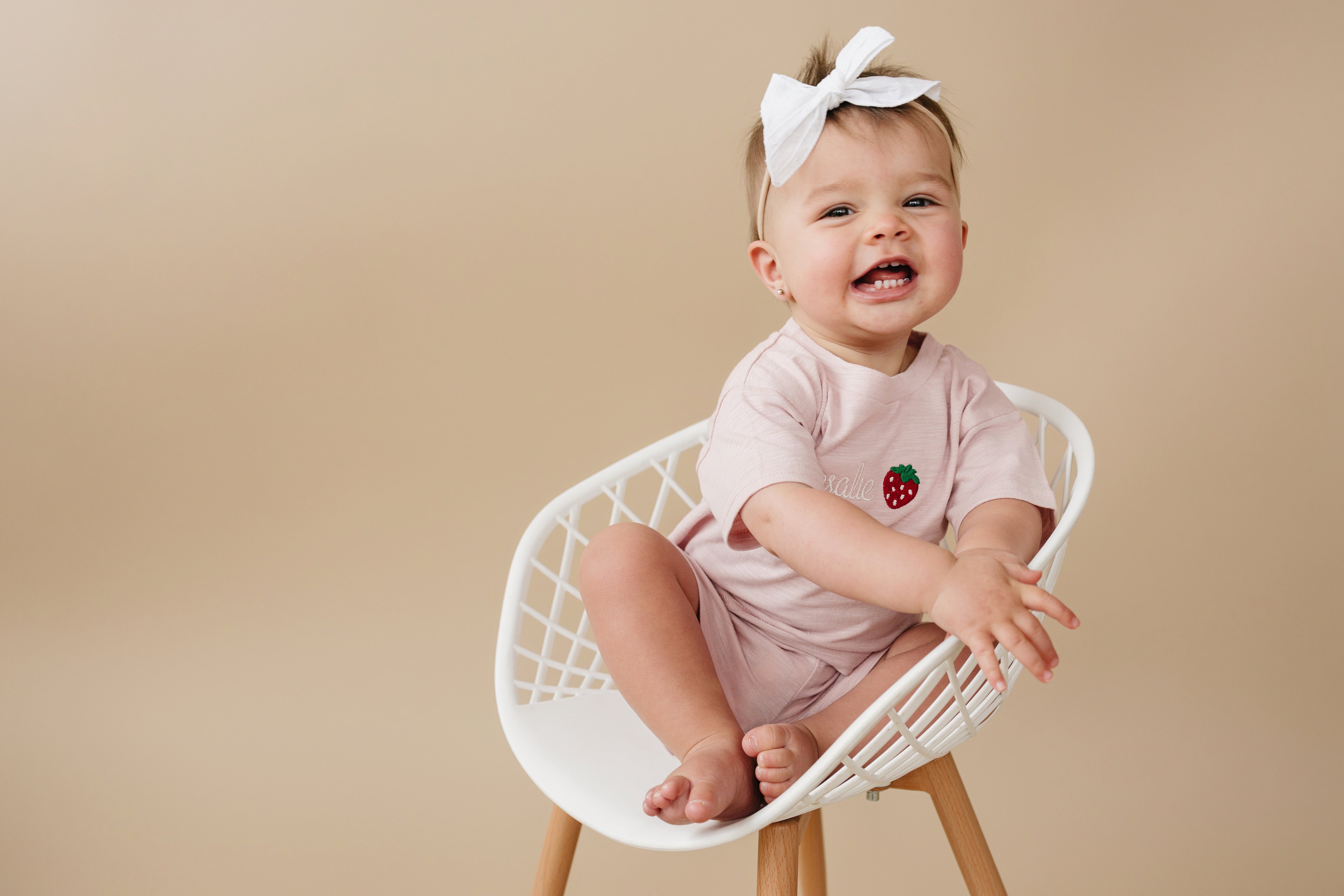 Custom Embroidered Organic Cotton Shorts Set - more colors