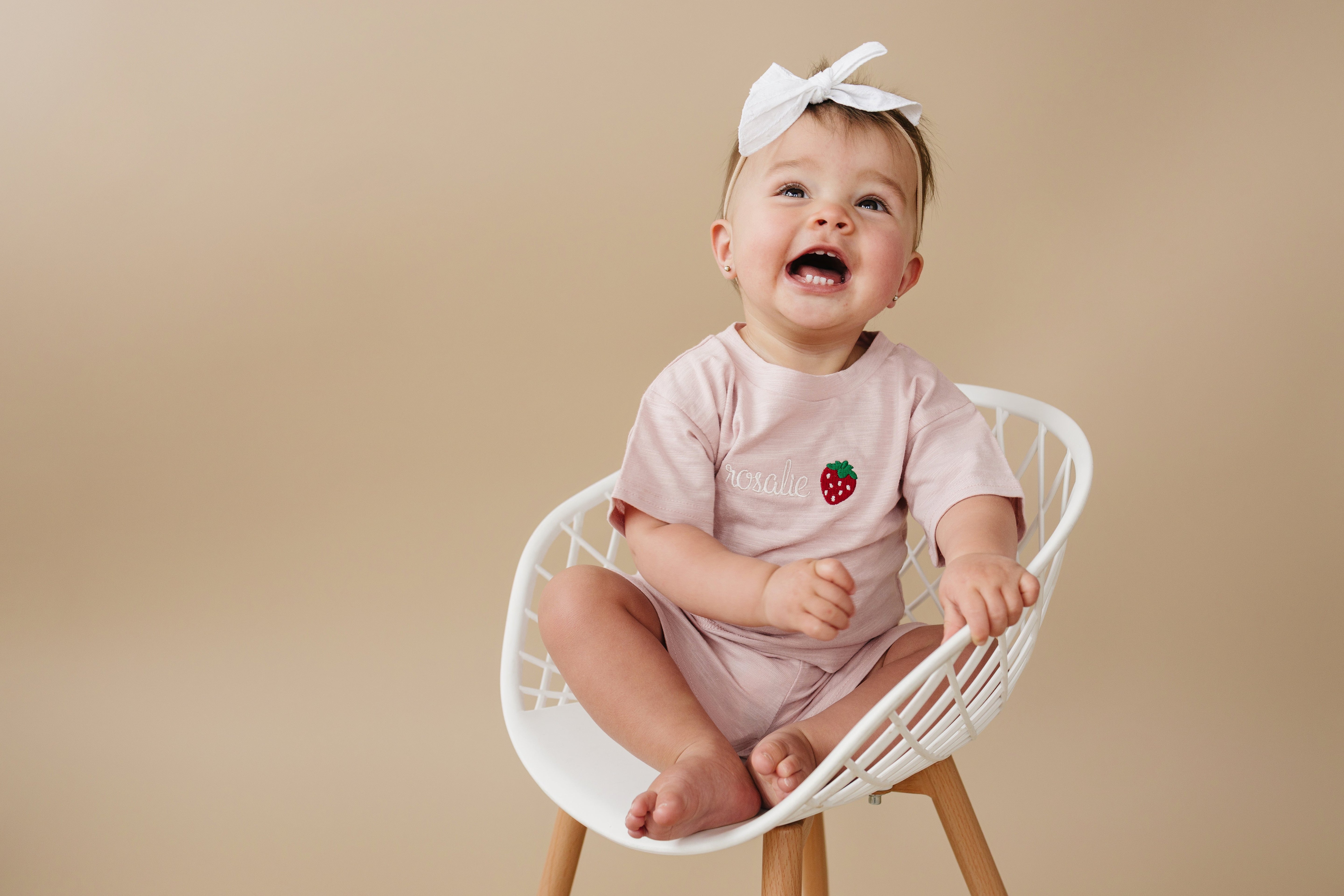 Custom Embroidered Organic Cotton Shorts Set - more colors