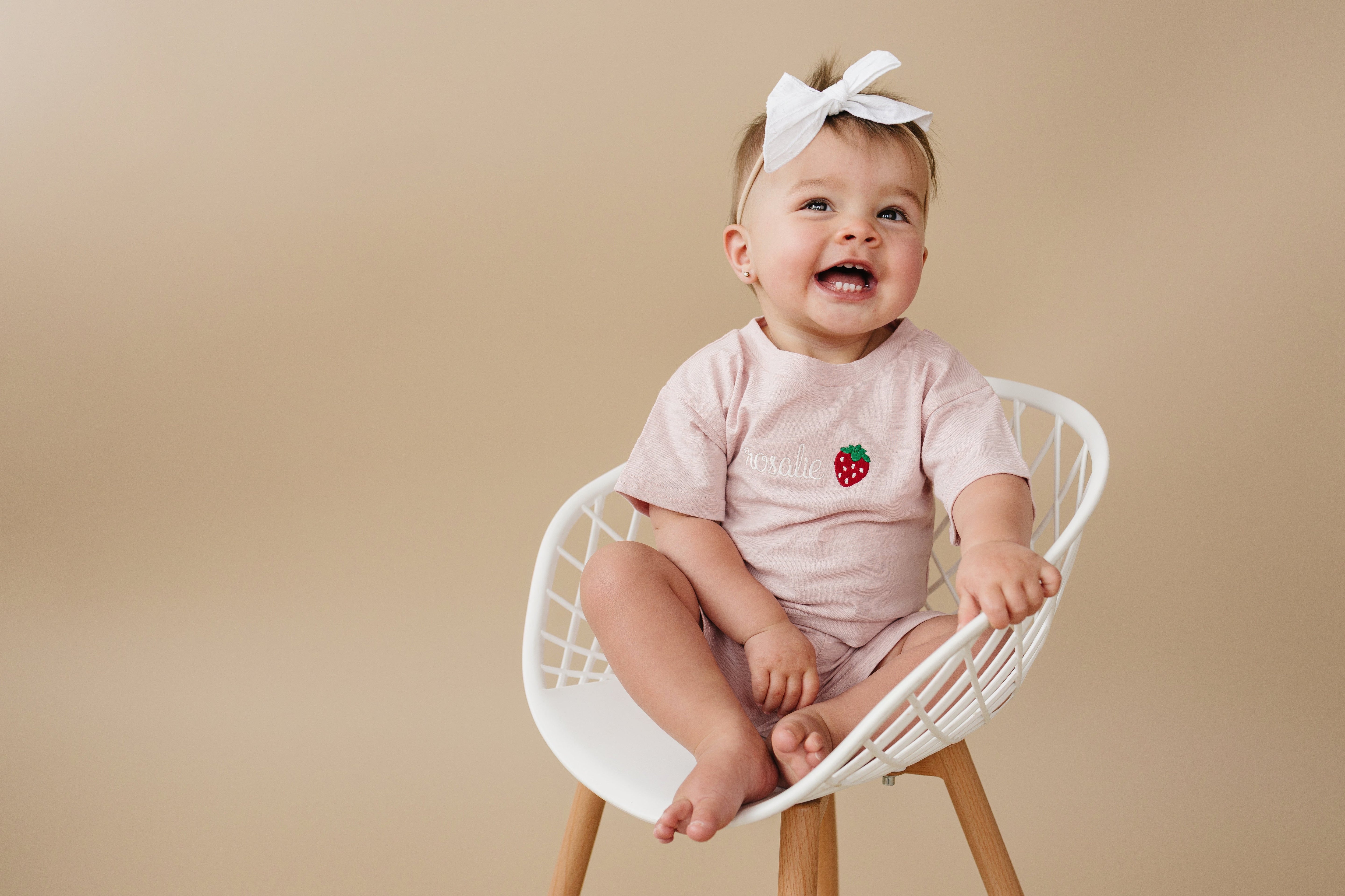 Custom Embroidered Organic Cotton Shorts Set - more colors