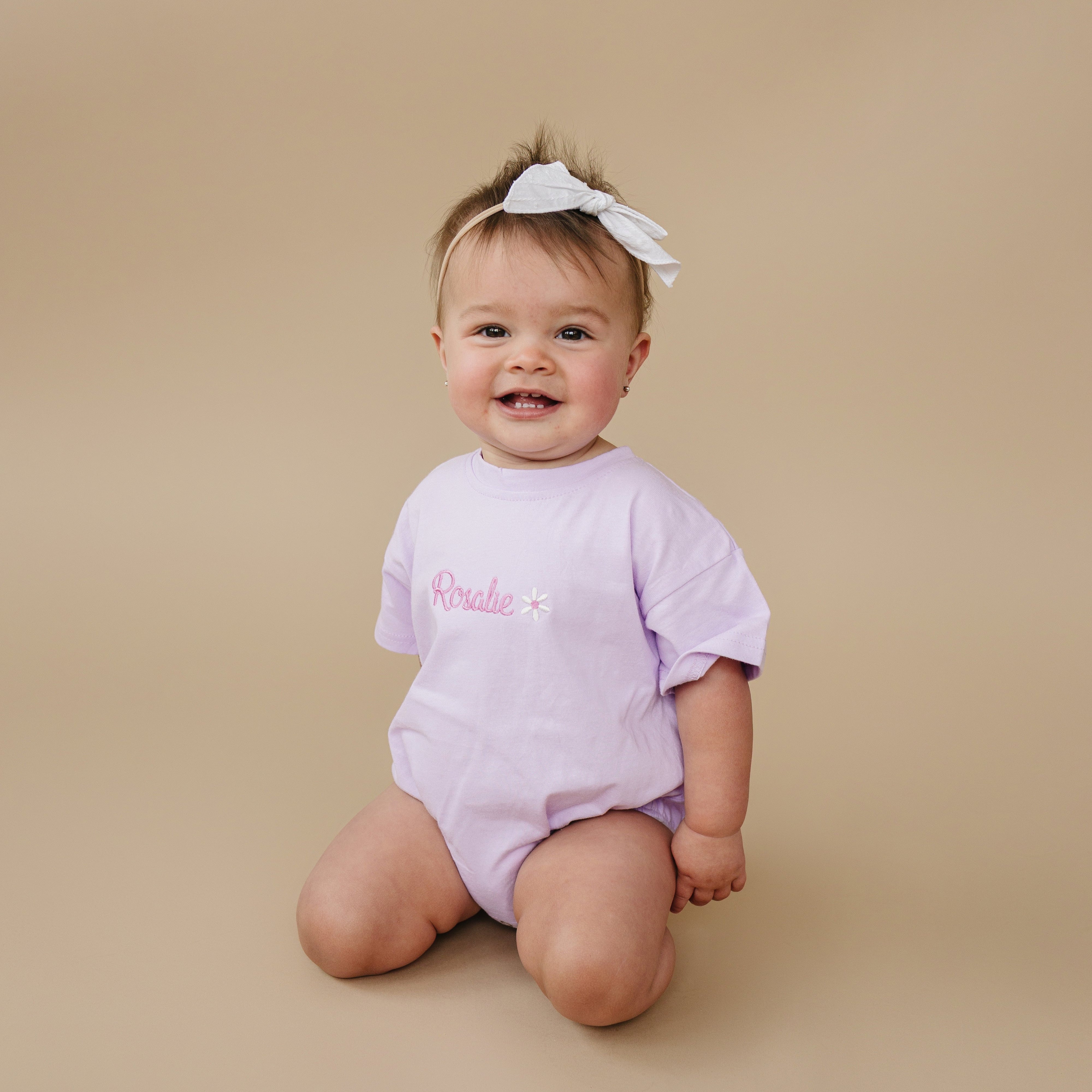 Custom Embroidered T-Shirt Romper - more colors