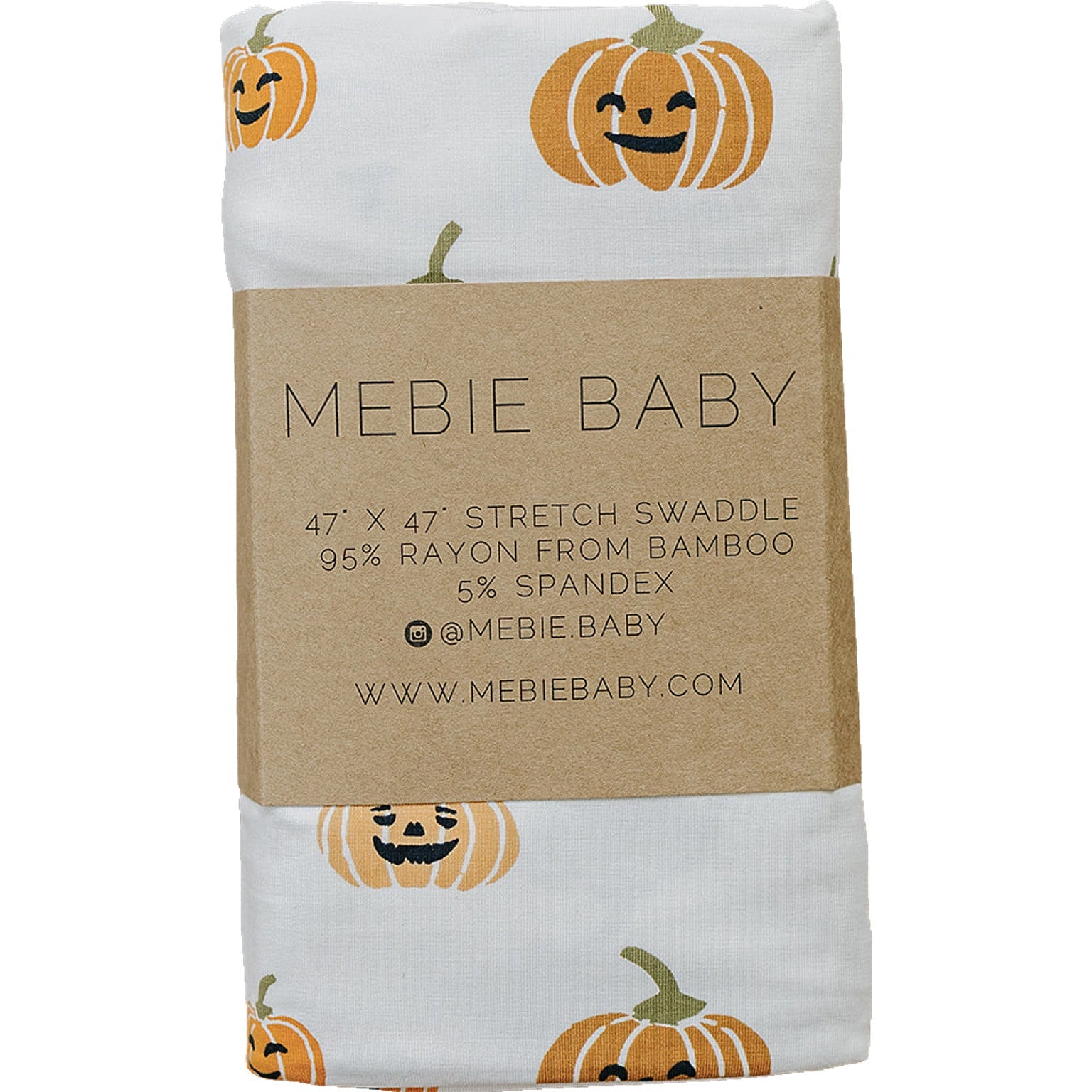 Pumpkins Bamboo Stretch Swaddle  Mebie Baby   