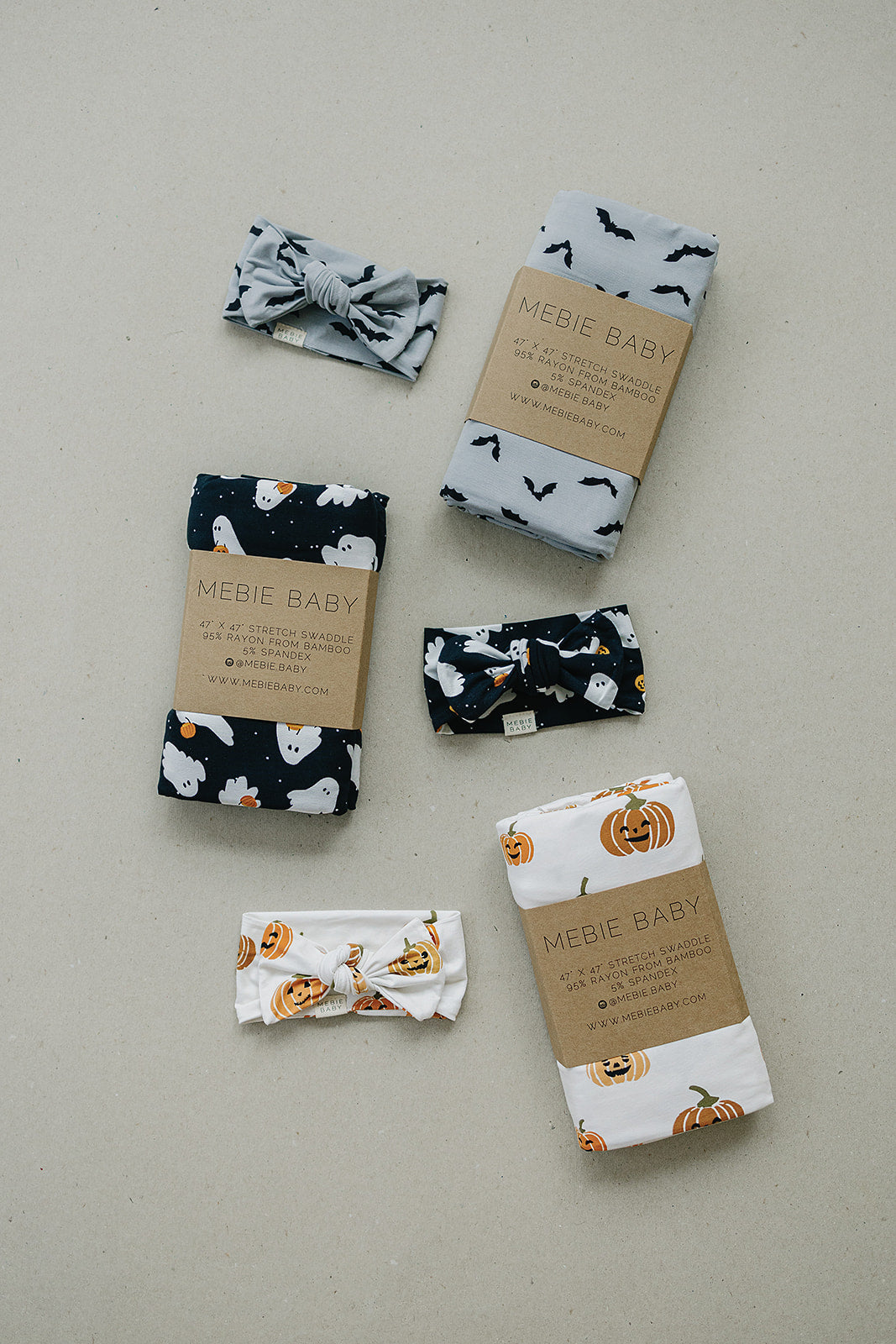 Pumpkins Bamboo Stretch Swaddle  Mebie Baby   