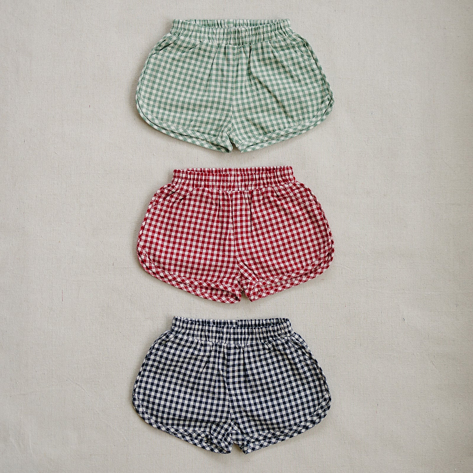 Dark Blue Gingham Shorts