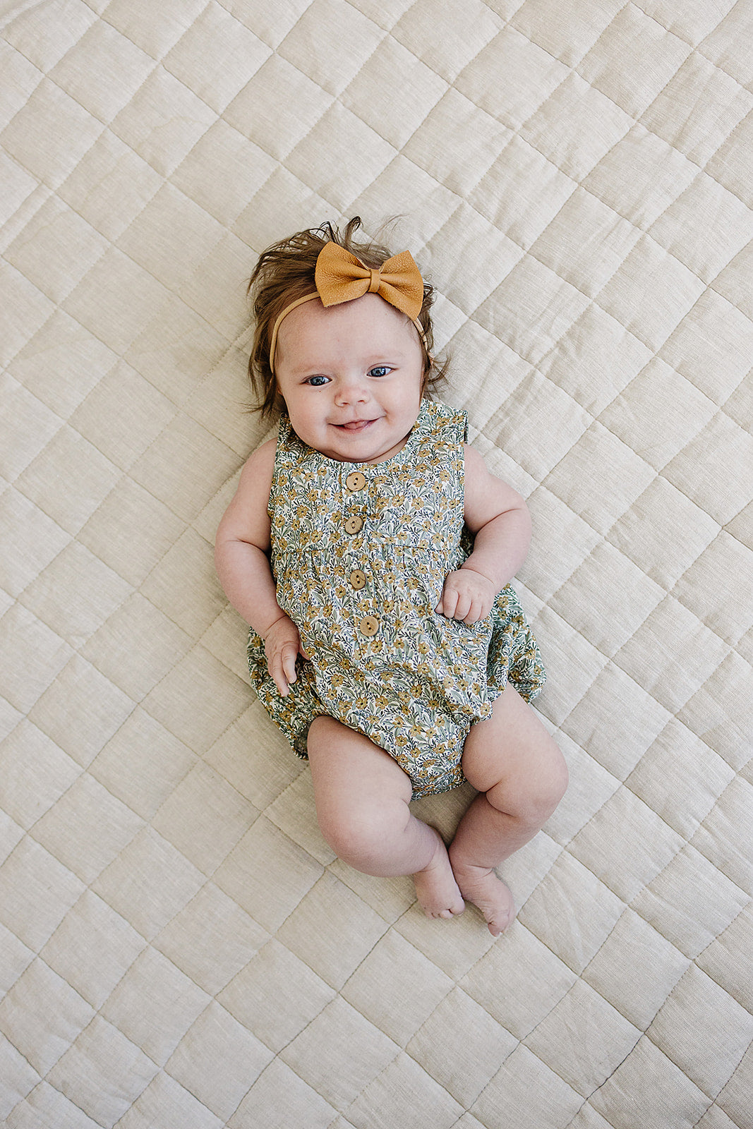 Golden Meadow Bubble Romper