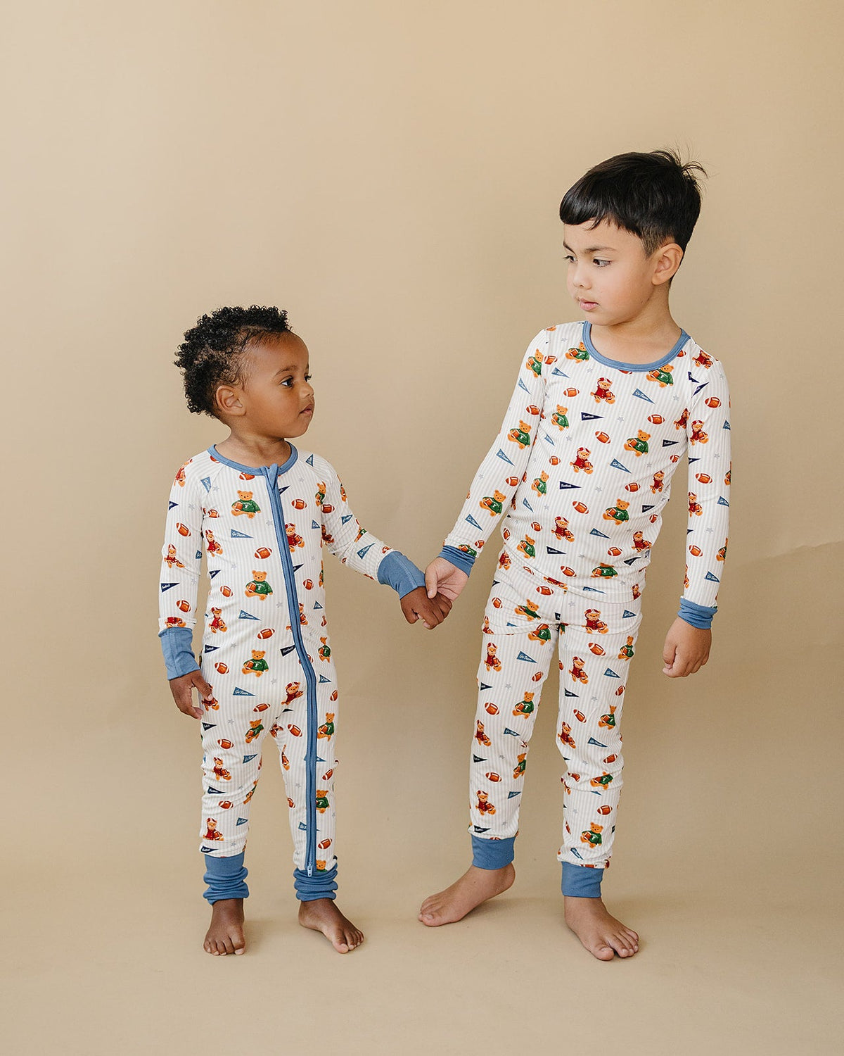 Bamboo Zip Romper | Touchdown Teddy