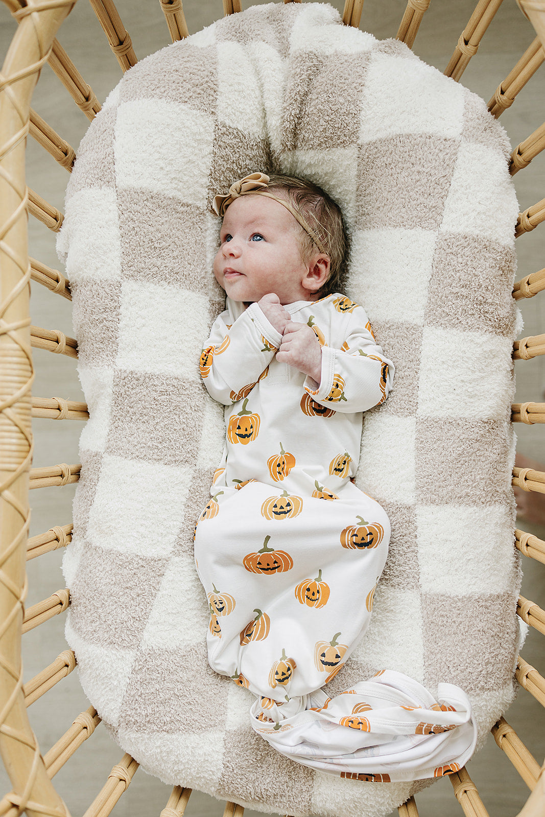 Pumpkins Bamboo Knot Gown  Mebie Baby   