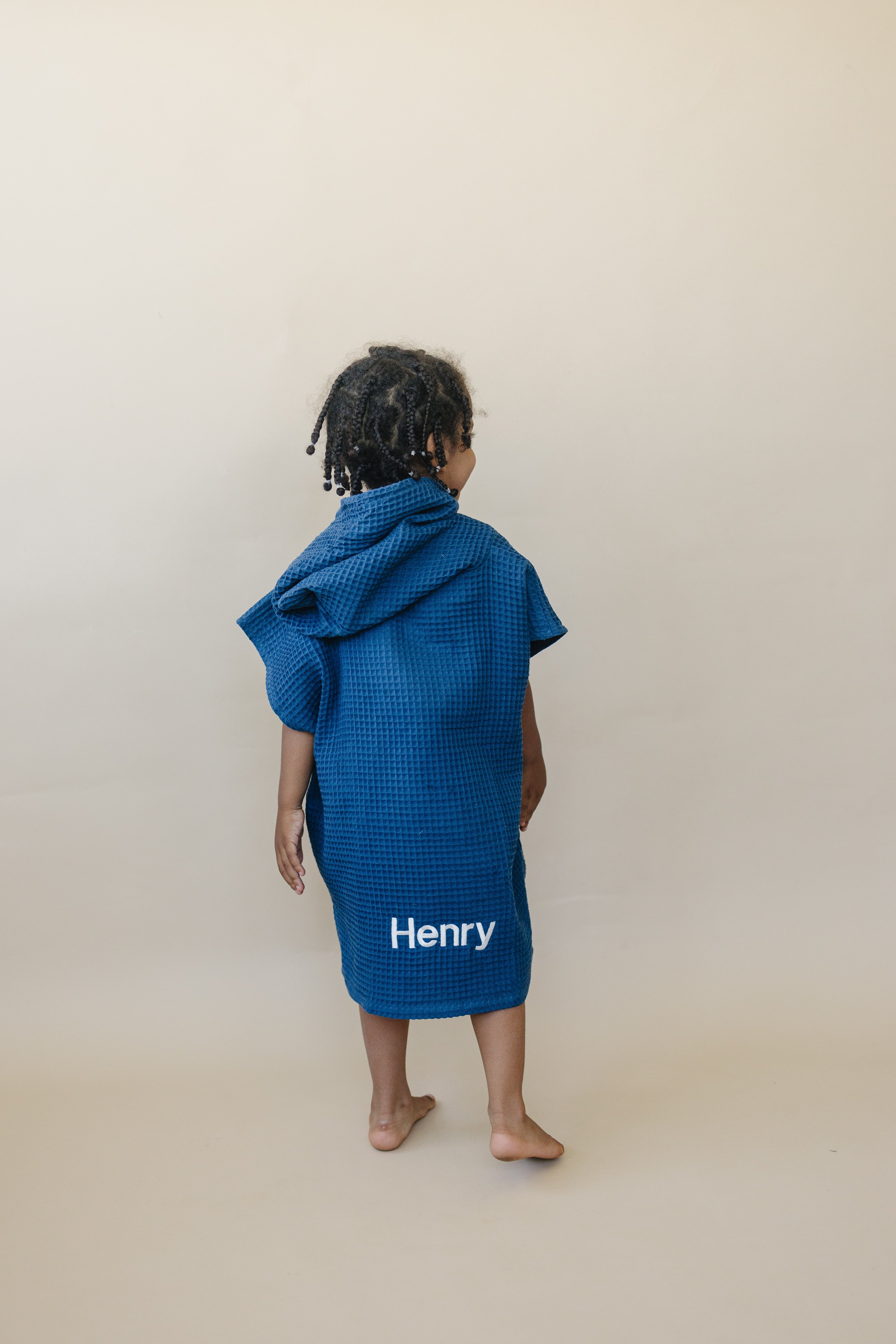Custom Embroidered Waffle Beach Towel Poncho - more colors