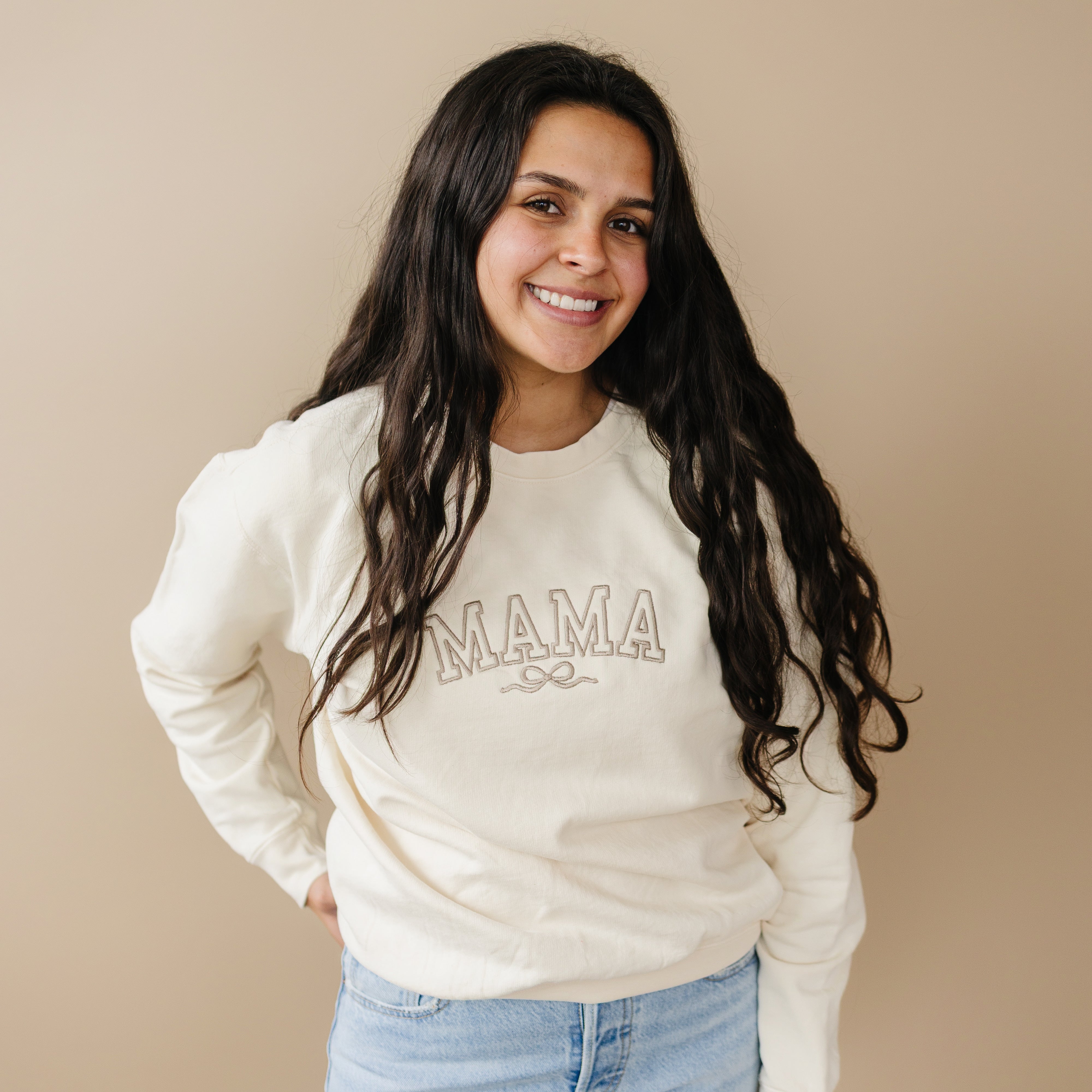 Custom Embroidered Adult Comfort Colors Sweatshirt - Mama or Mother's Day Designs