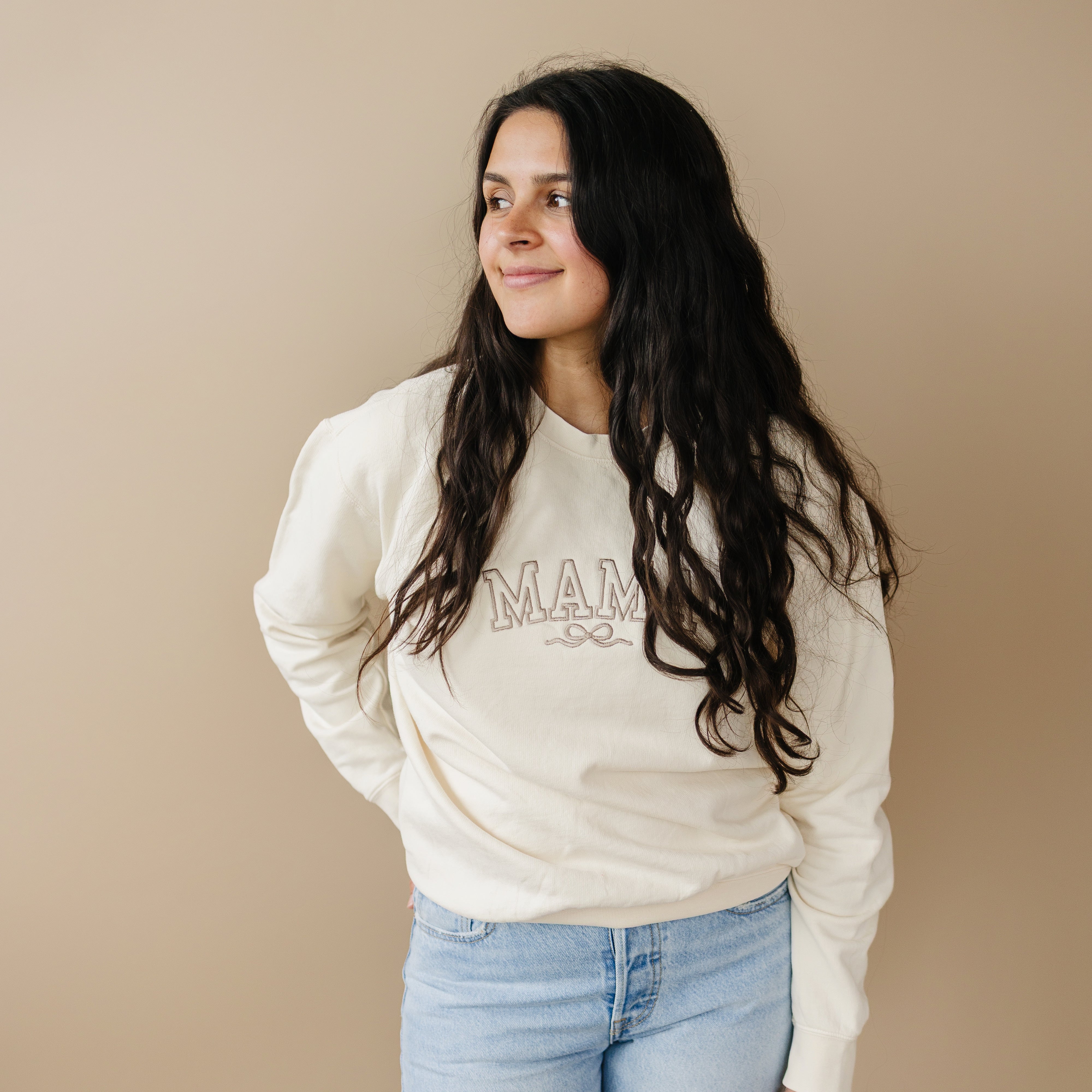 Custom Embroidered Adult Comfort Colors Sweatshirt - Mama or Mother's Day Designs