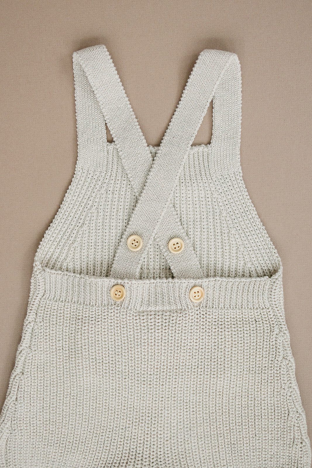 Oatmeal Pocket Knit Overalls  Mebie Baby   