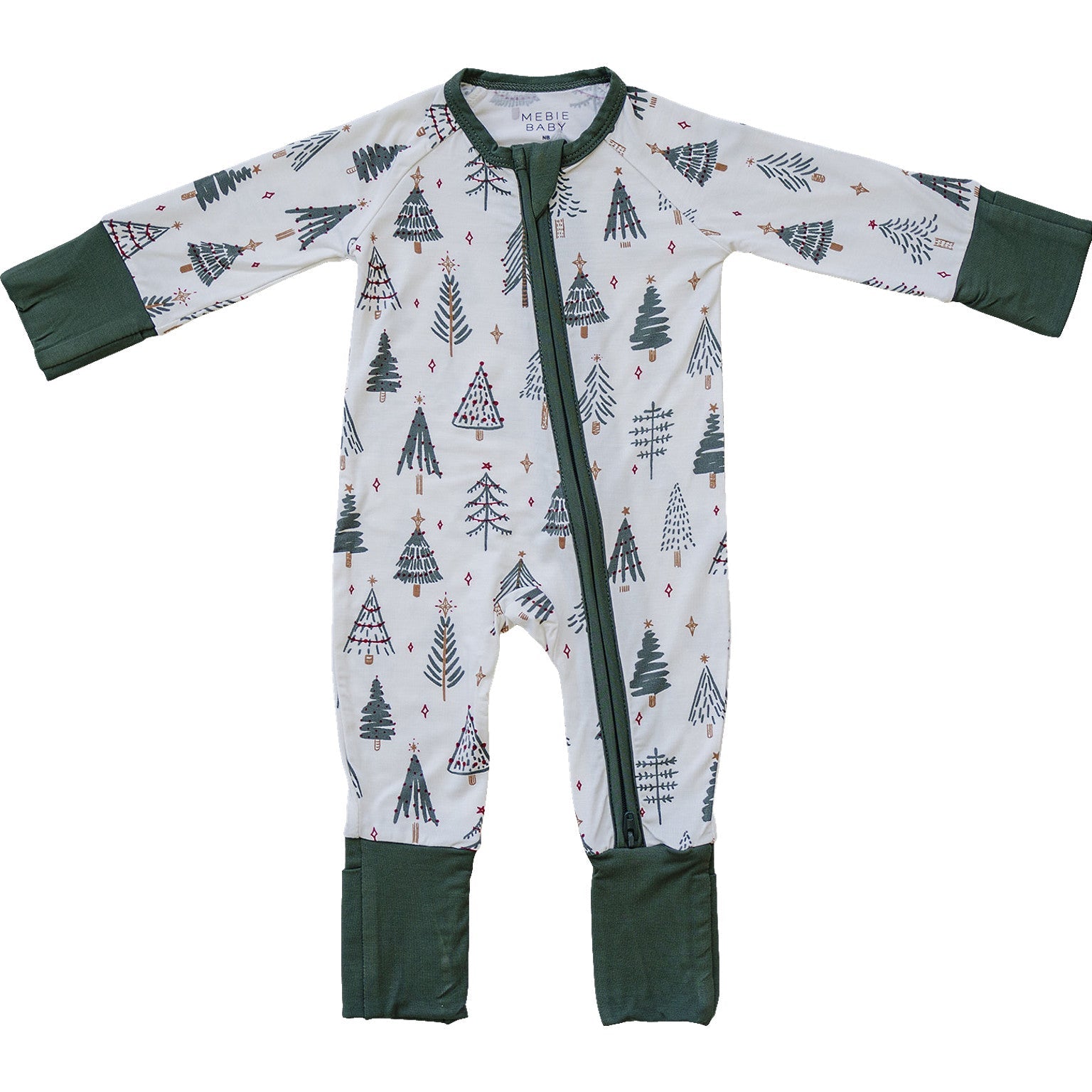 Christmas Tree Bamboo Zipper  Mebie Baby   