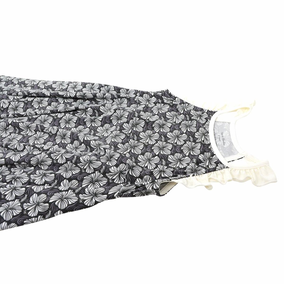 Emma's Racerback Dress - Black Hibscus