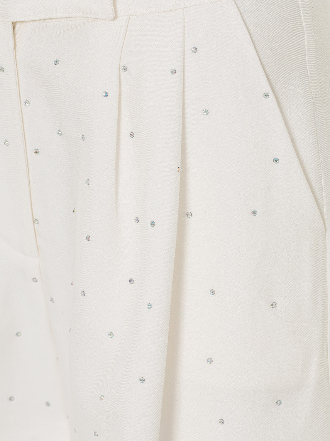 Embellished Shorts - Ecru