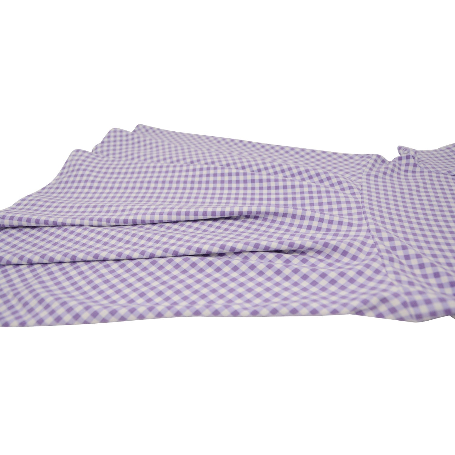 Swirly Girl Short Sleeve Dress - Gingham Purple