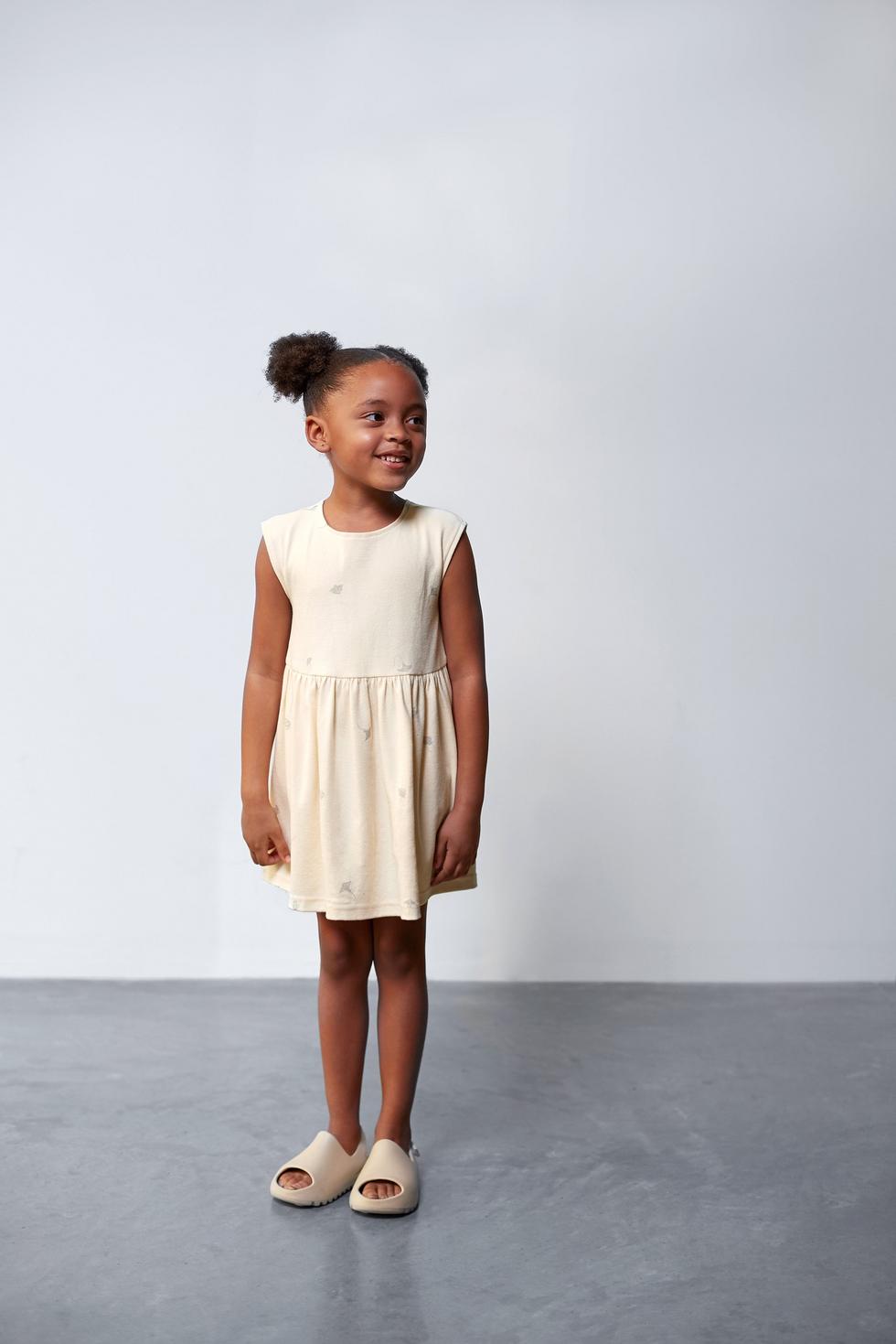 Fit & Flare Jersey Dress - Cream