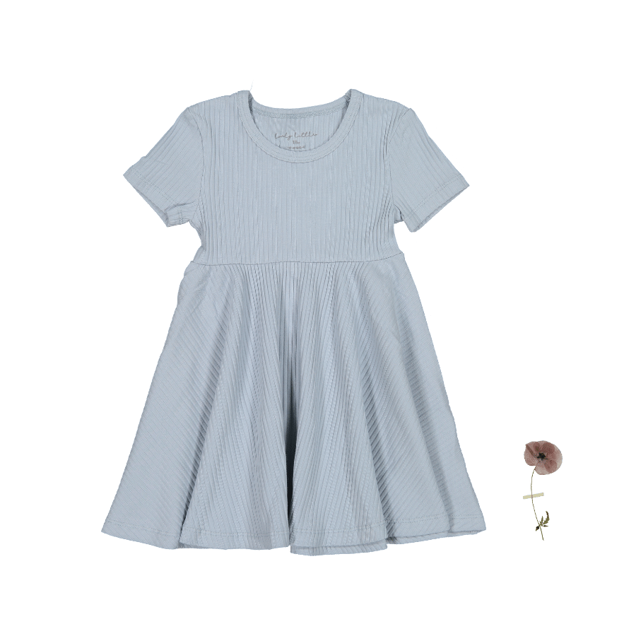 The Short Sleeve Dress -  Blue Short Sleeve Dress Lovely Littles   