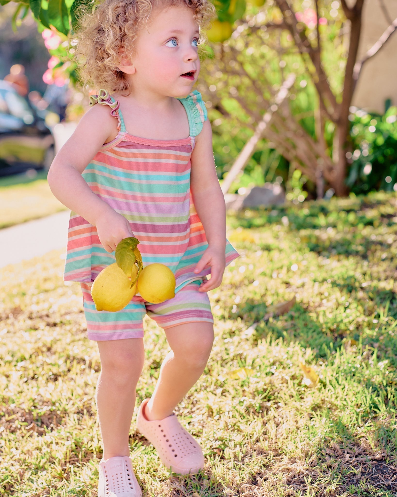 Baby Swing Top Set - Rainbow Stripe