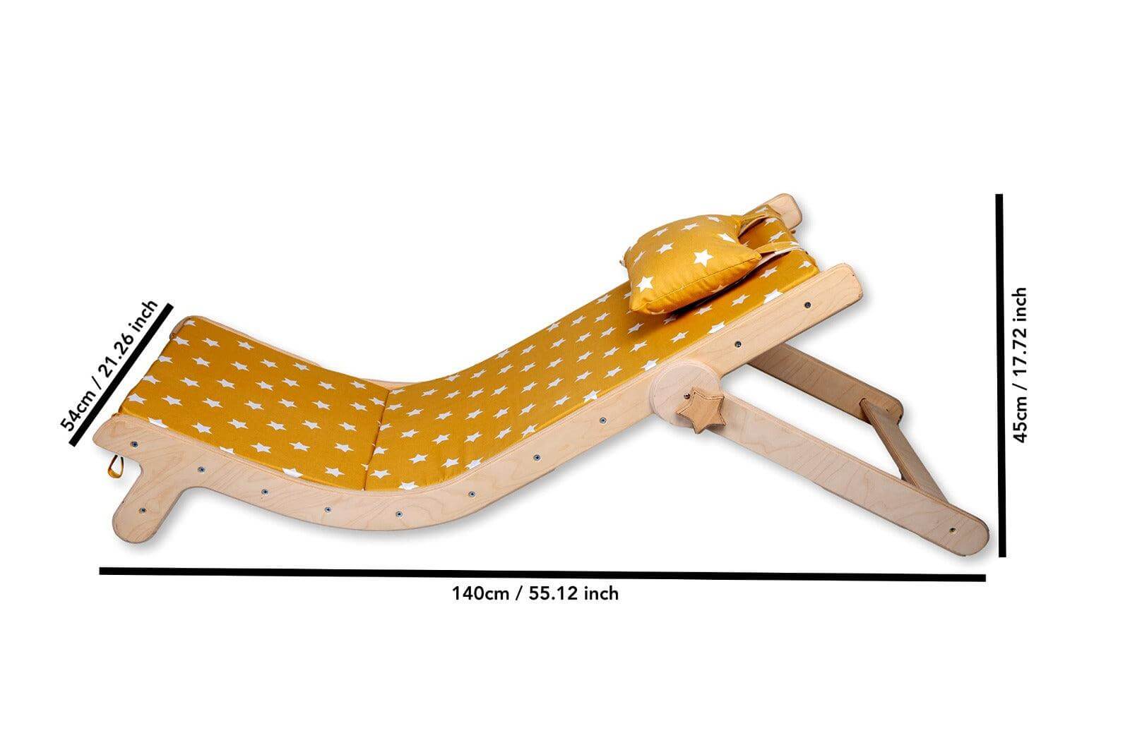 Adjustable Lounge Chair with Comfy Pad for Kids