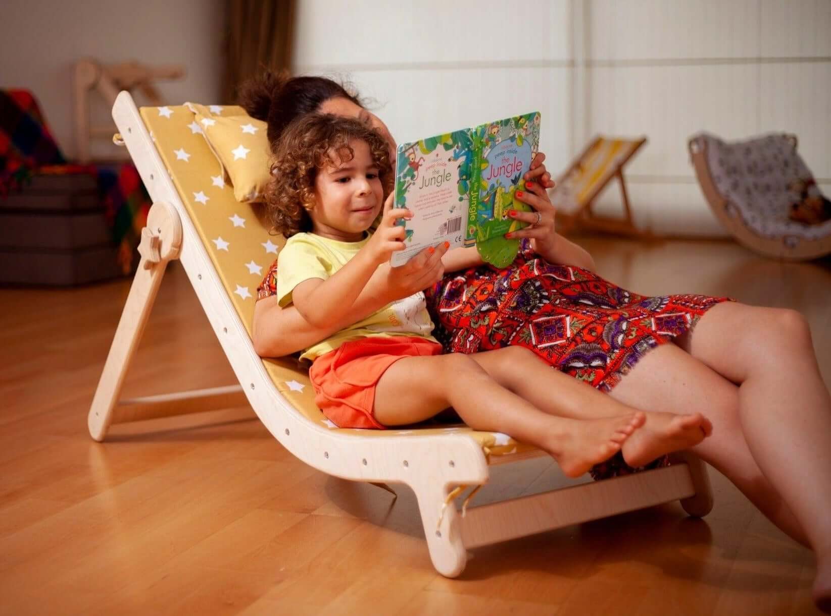 Adjustable Lounge Chair with Comfy Pad for Kids