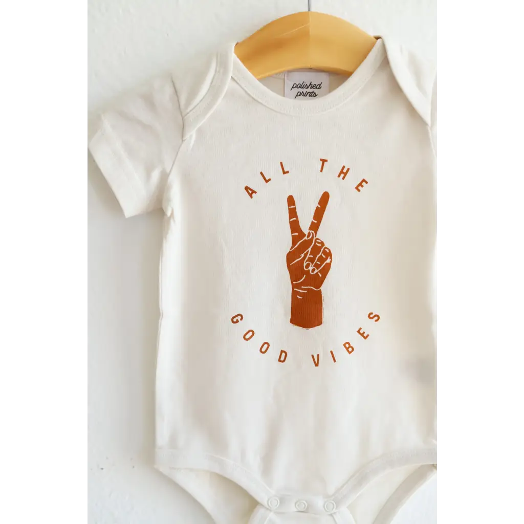 All The Good Vibes Organic Cotton Baby Bodysuit