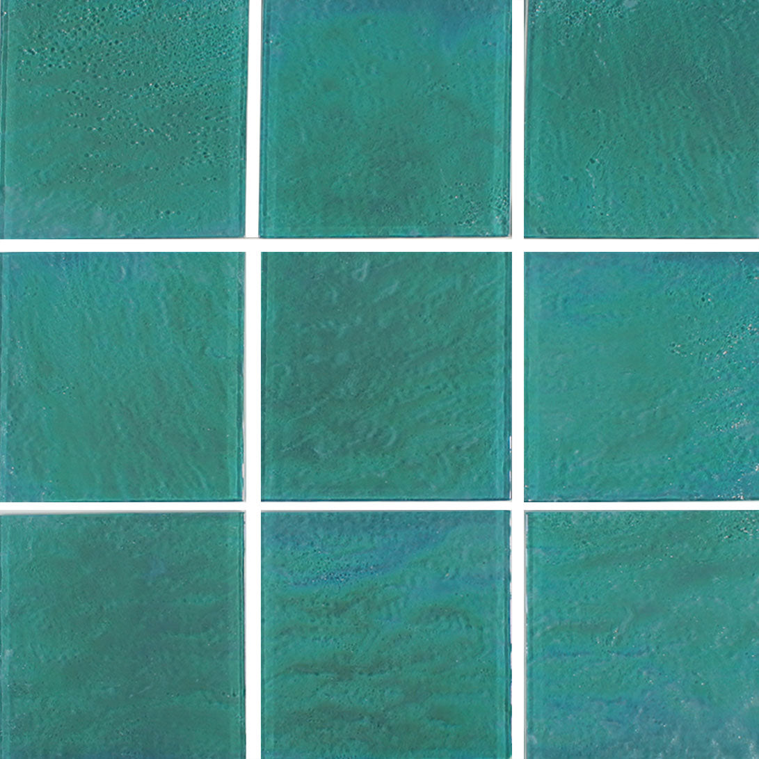 Green 6"x6" Glass Pool Tile Elegant Glass Series - Aquatica Collection