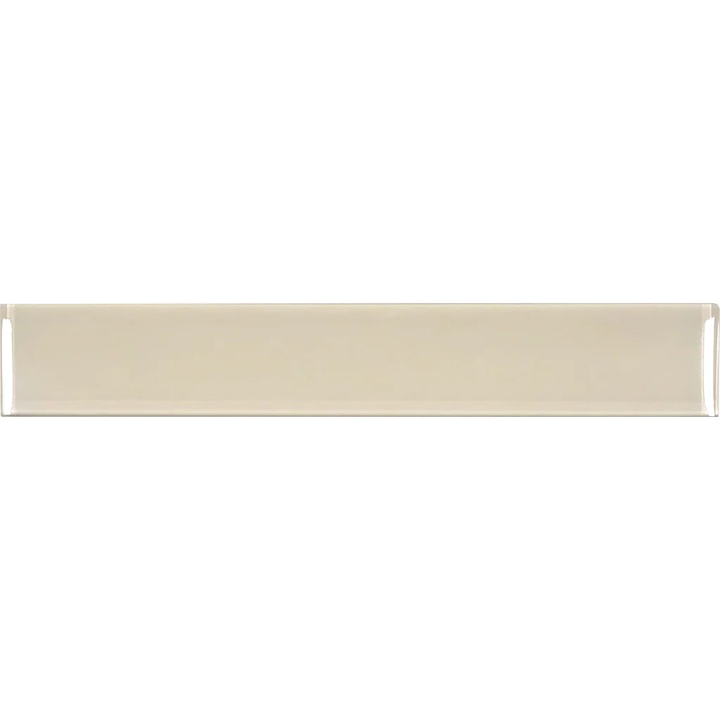 Ivory Glossy 2"x12" Glass Pool Tile Earth Series - Aquatica Collection