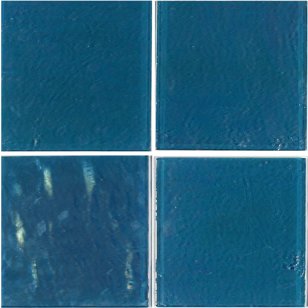 Turquoise 6"x6" Glass Pool Tile Elegant Glass Series - Aquatica Collection