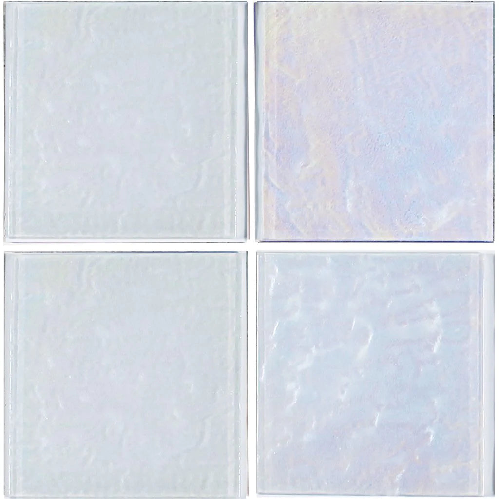 White 6"x6" Glass Pool Tile Elegant Glass Series - Aquatica Collection