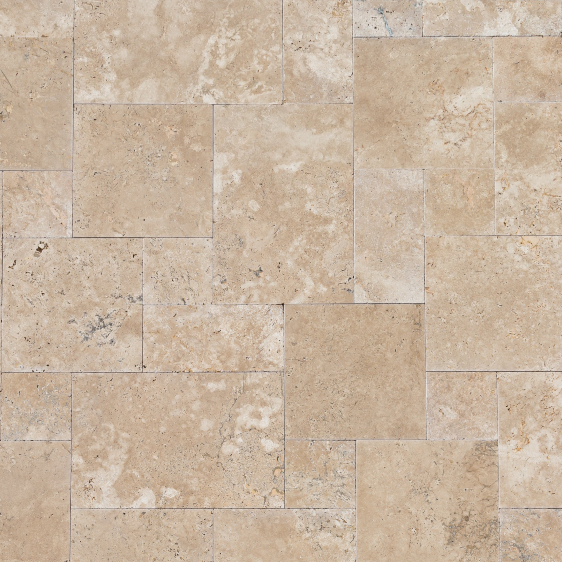 Travertine Aspendos Beige Pattern Tumbled Pavers - Belair Collection