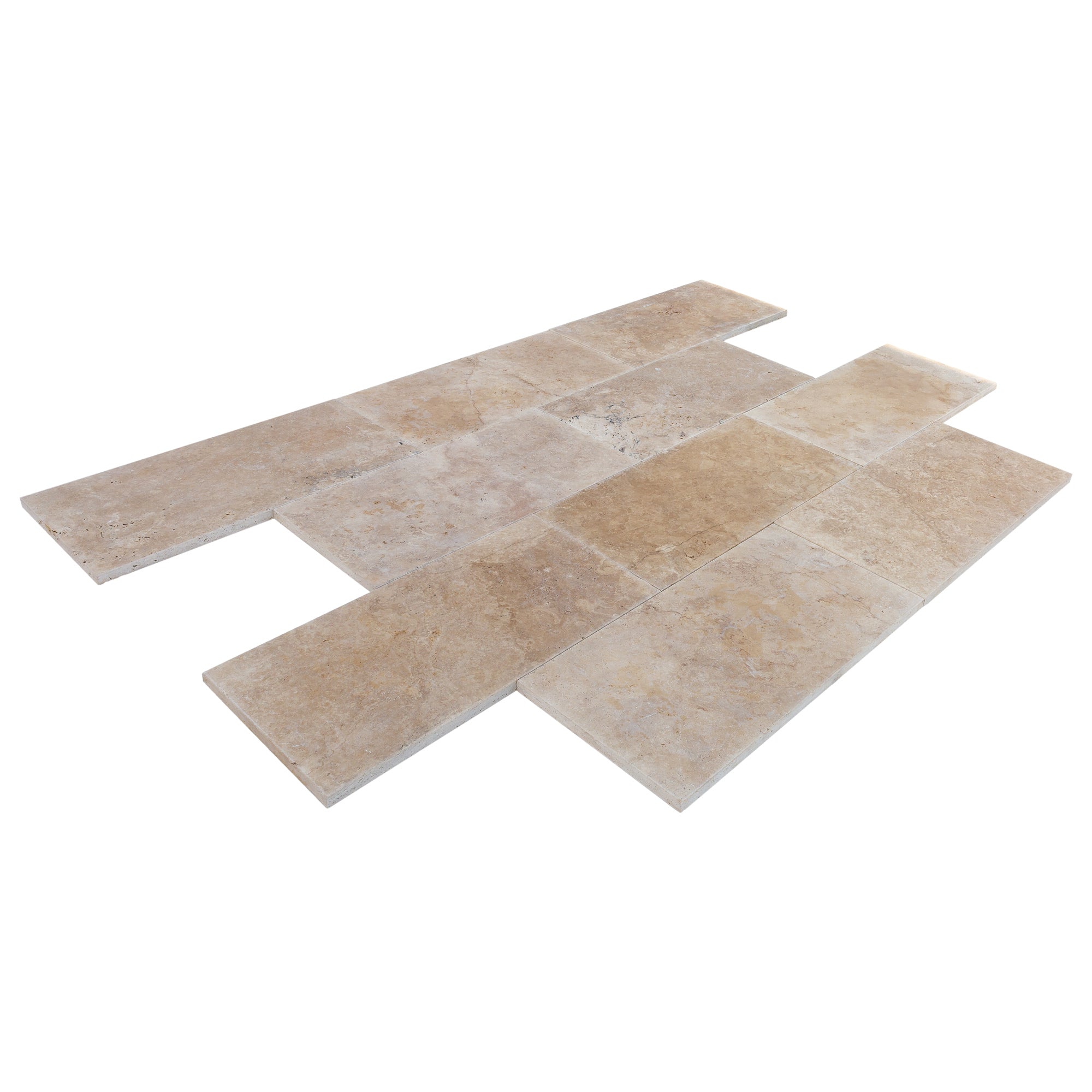 Travertine Aspendos Beige Pavers Tumbled 18"x36"x1 1/4" - Belair Collection
