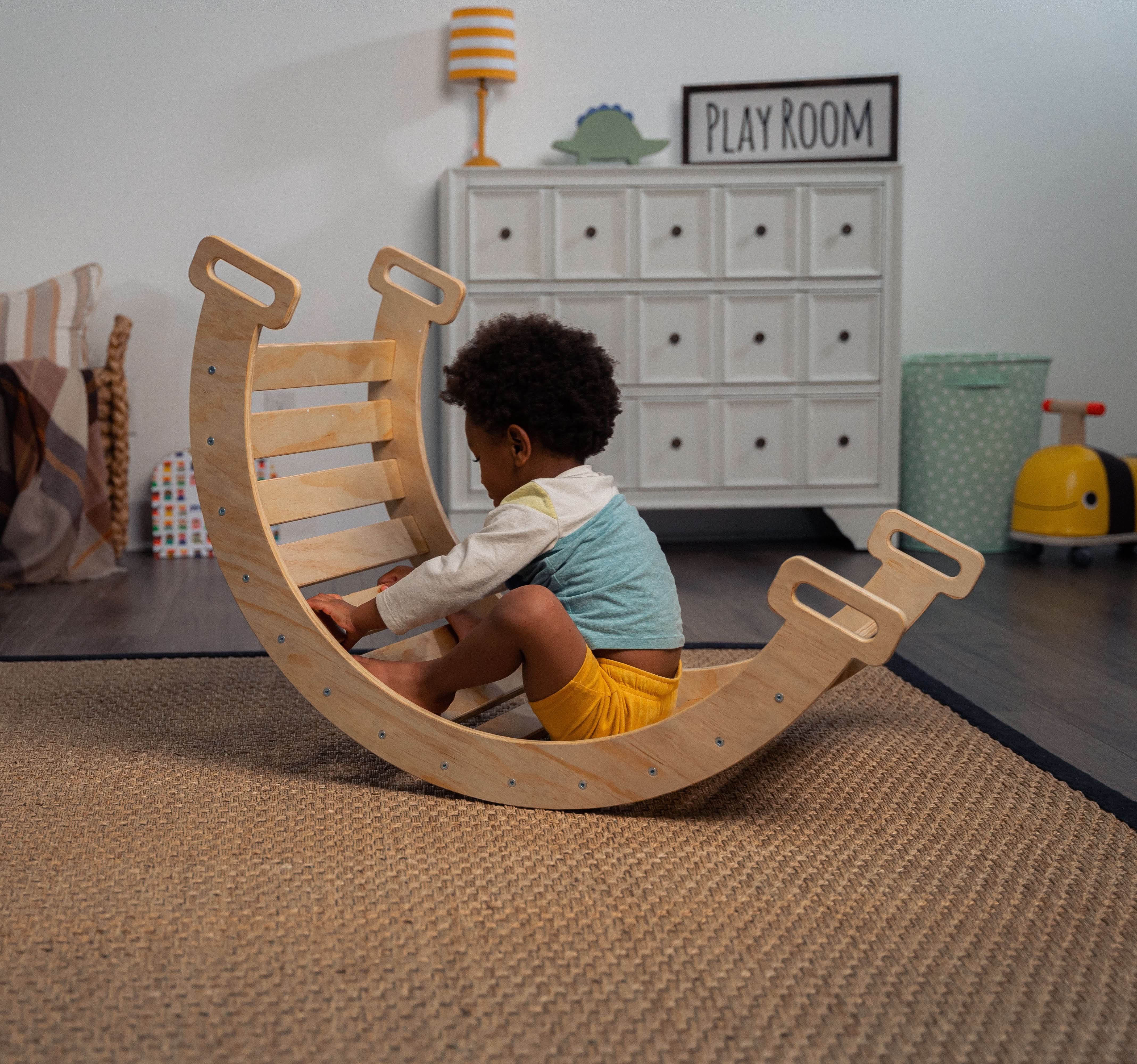 Hazel | Pikler Triangle, Slide & Rocker Set